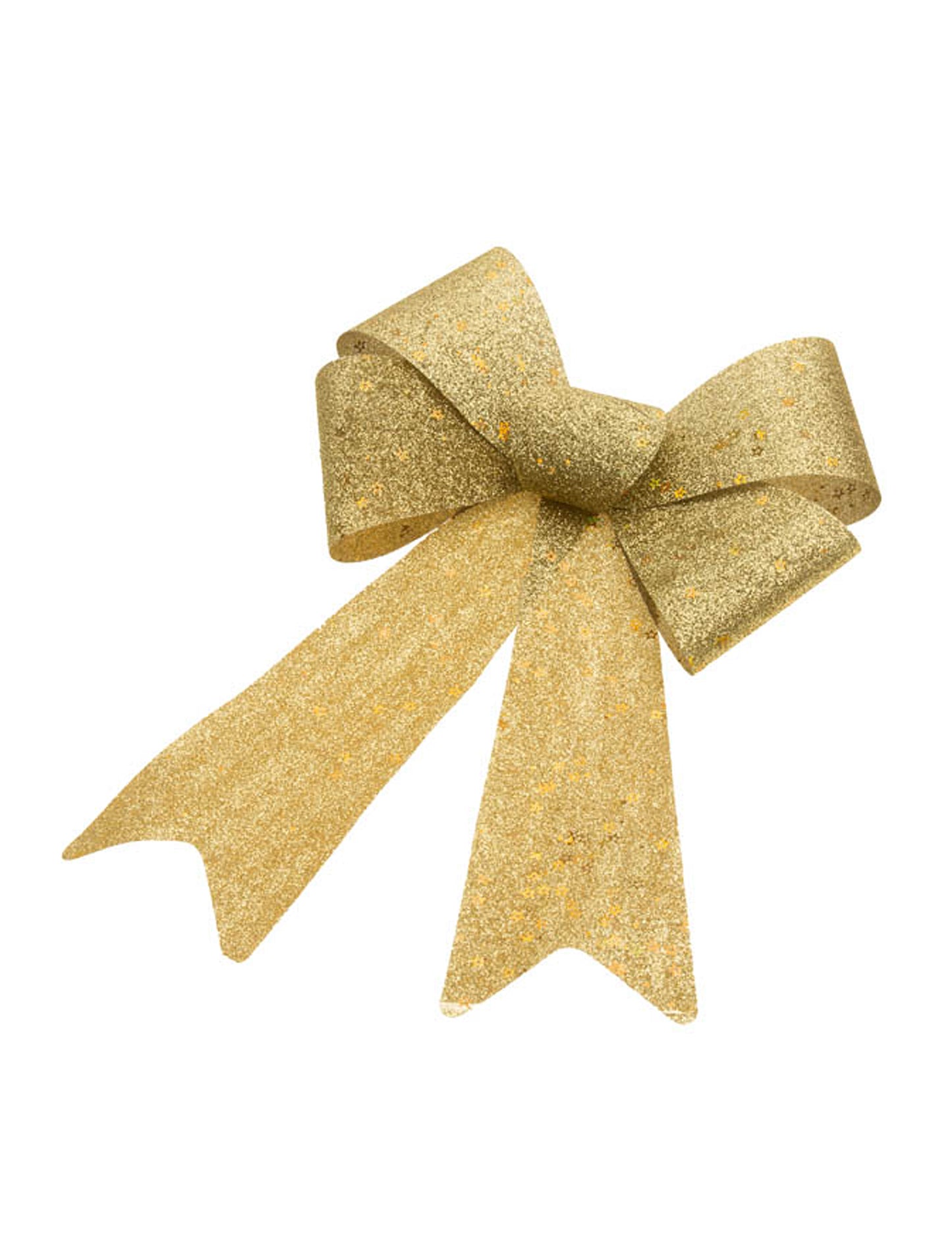 Zlatna mašna sa šljokicama 23 x 40 cm