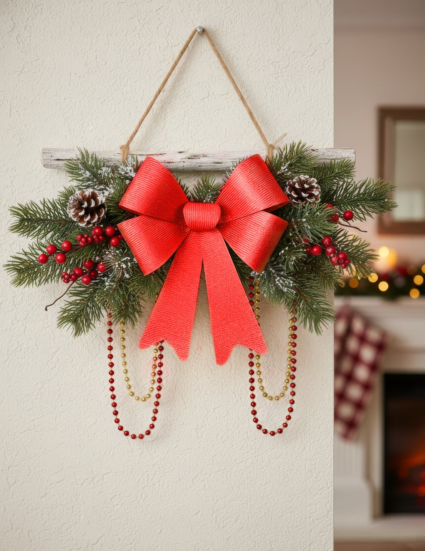 Sjajna crvena mašna 36 x 51 cm