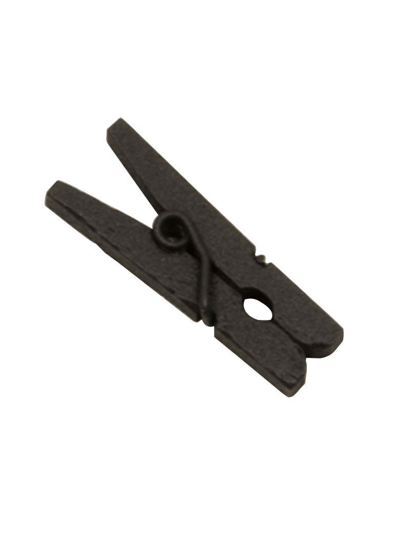 10 mini crnih drvenih štipaljki za rublje 2,5 cm za kartice s mjestima