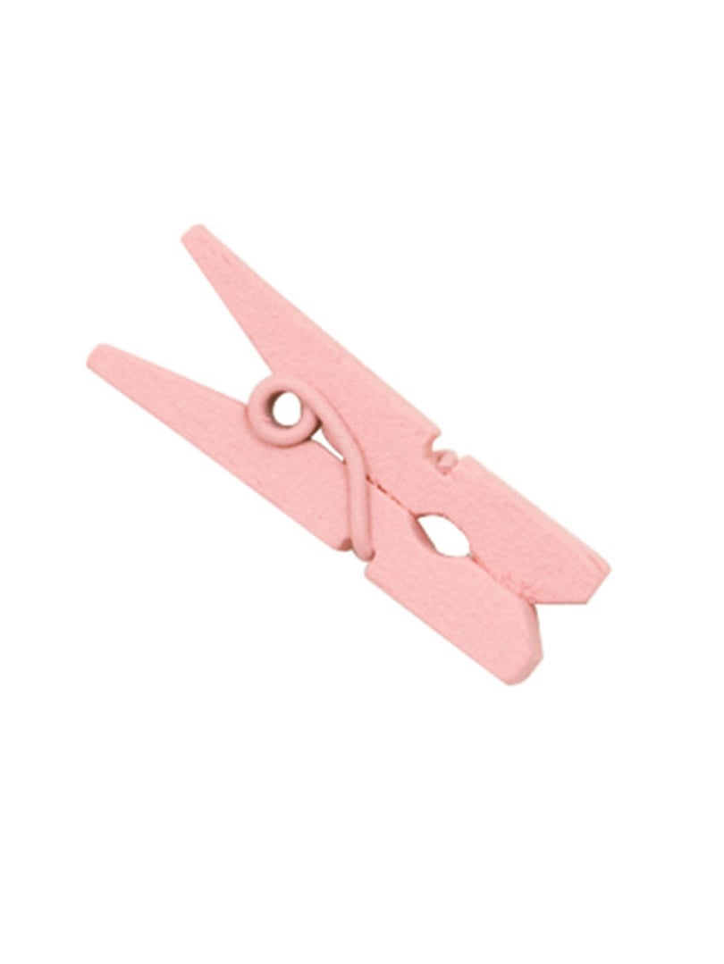 10 mini ružičastih drvenih štipaljki za rublje 2,5 cm za ukras