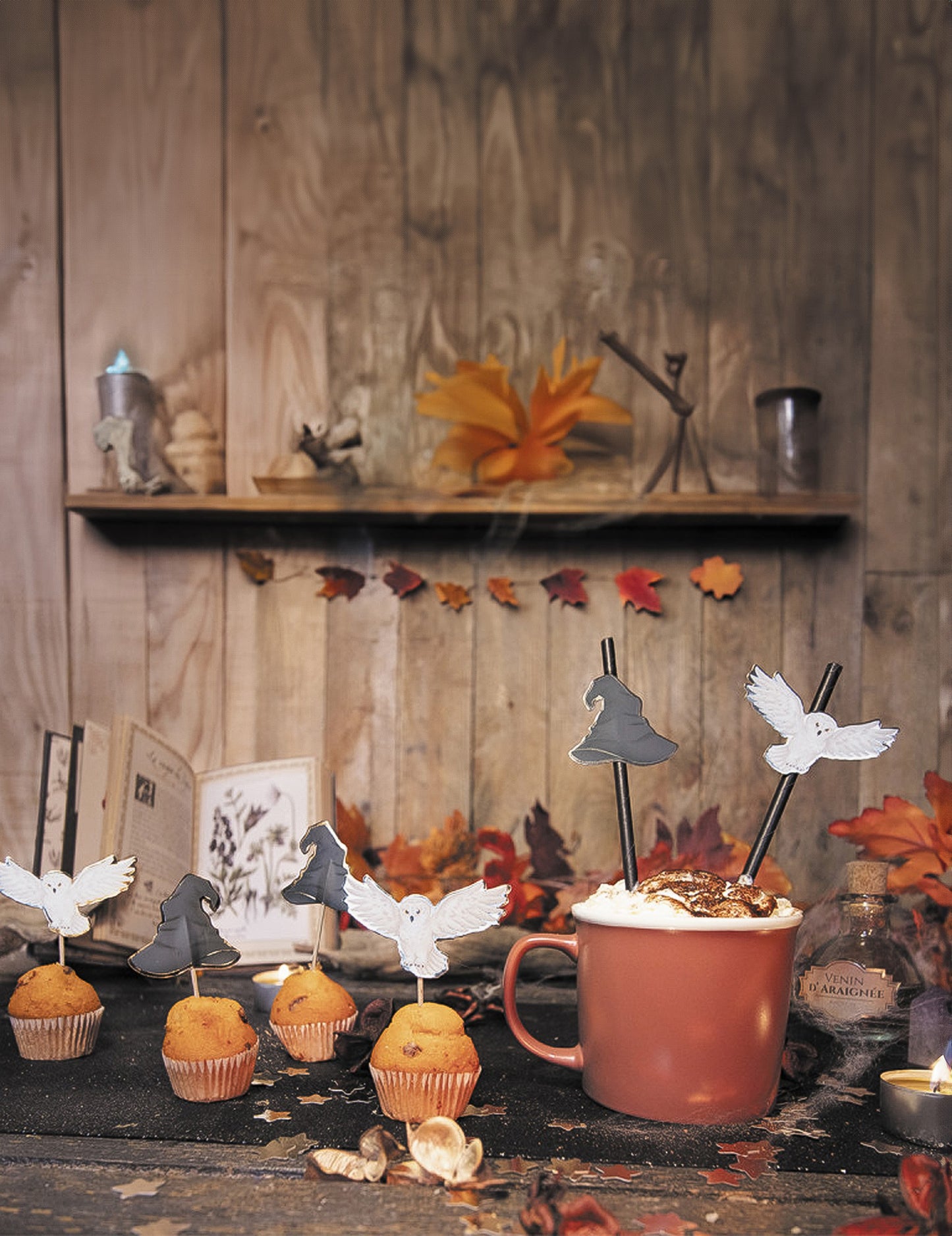 10 Kartonske slamke Apprentice Crni čarobnjak 20 cm