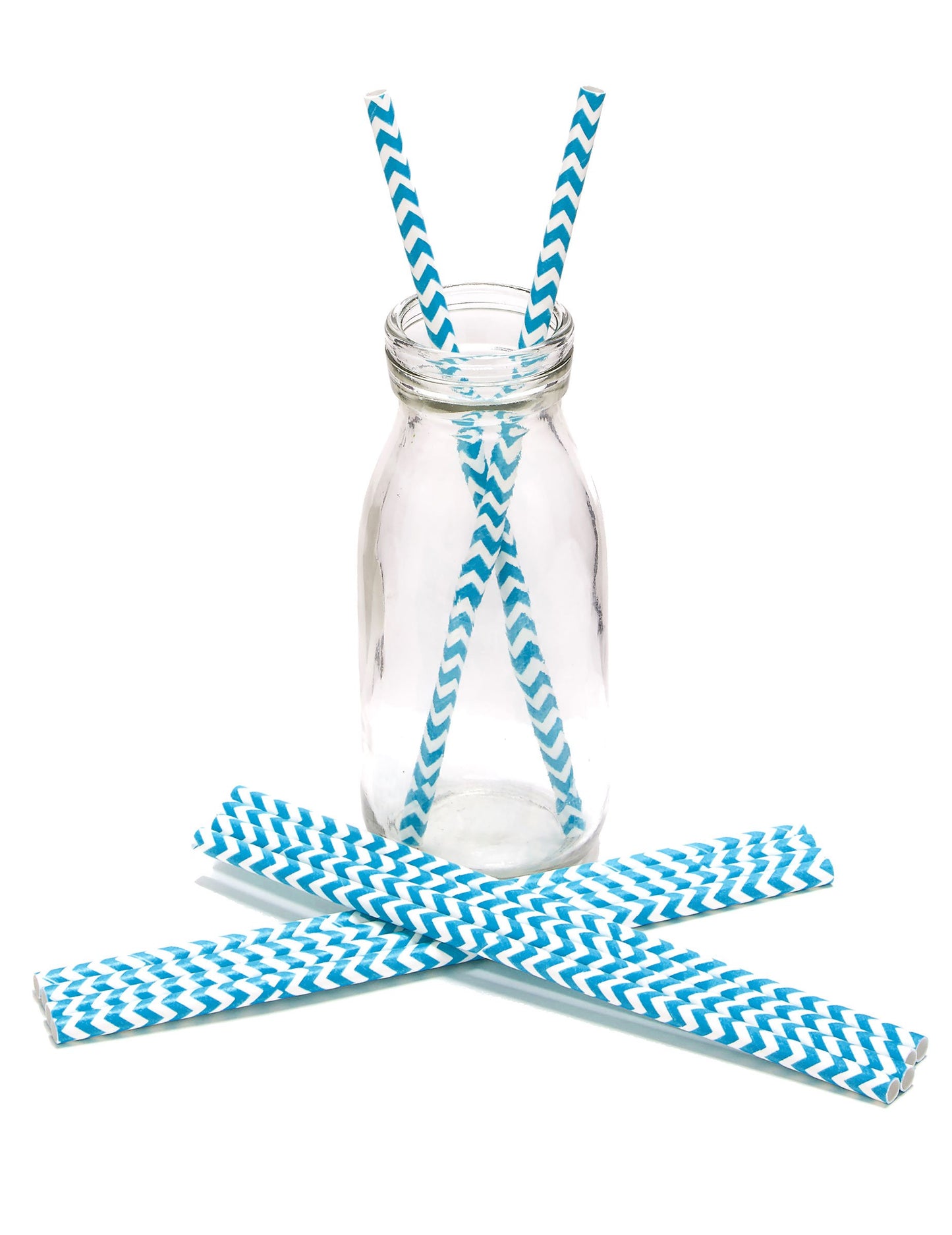 10 plavih i bijelih Chevron Cardboard Smambs 20 cm