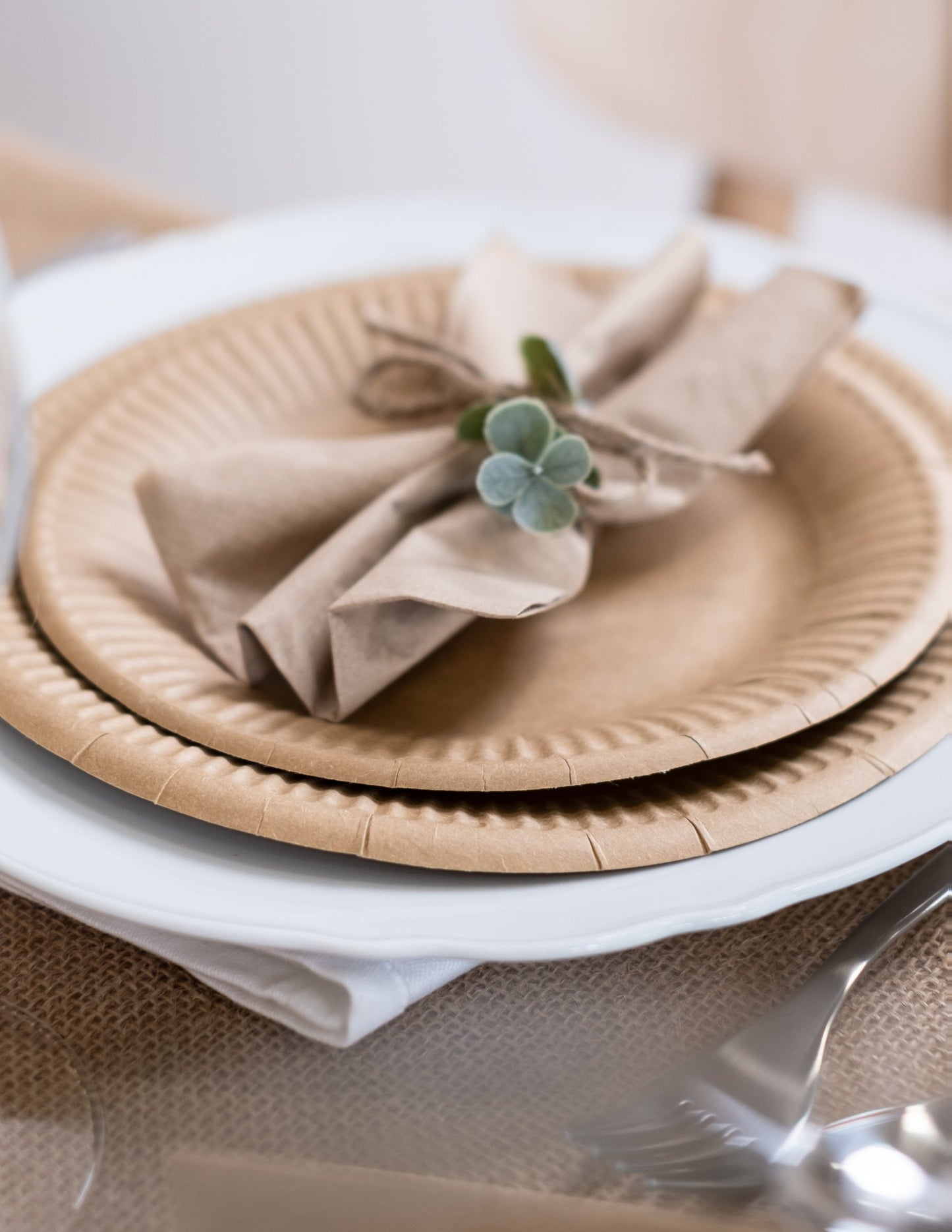 10 malih tanjura od kraft papira 18 cm reciklirati