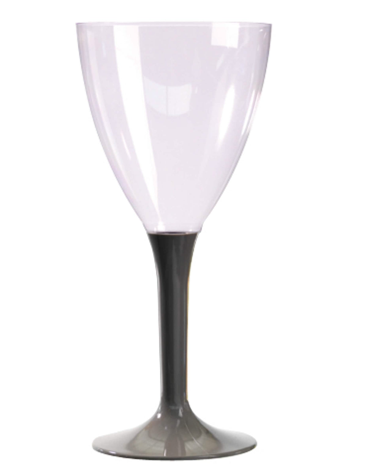 Čaša za vino za zabavu prozirna s taupe postoljem