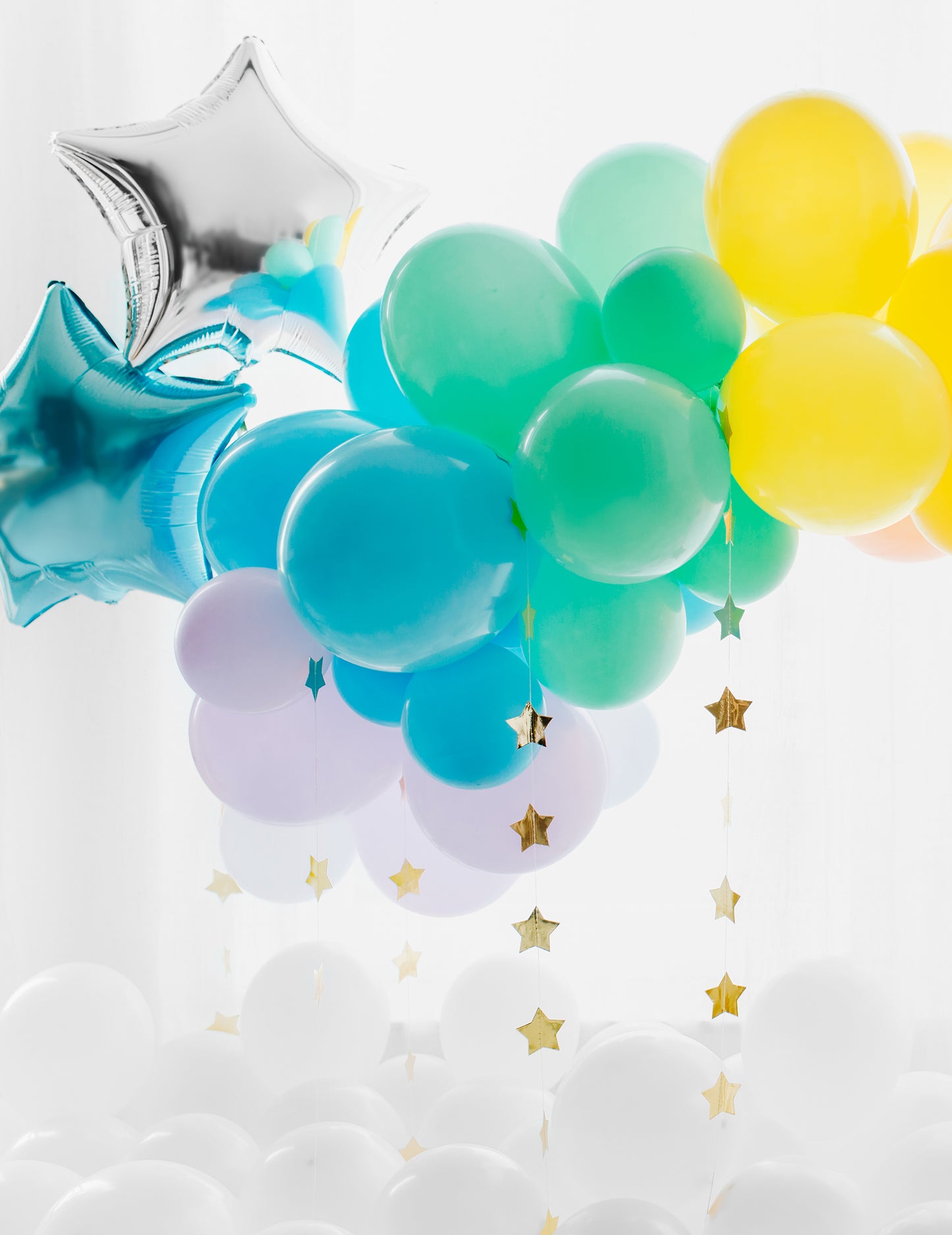 100 pastelnih zelenih lateks balona 26 cm