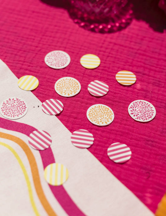 100 papirnatih konfeta Pink Limonade 2.5 cm