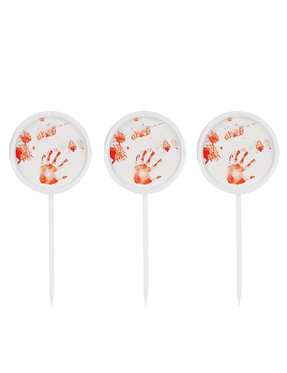 12 komada krvavih ruku za halloween bijele i crvene
