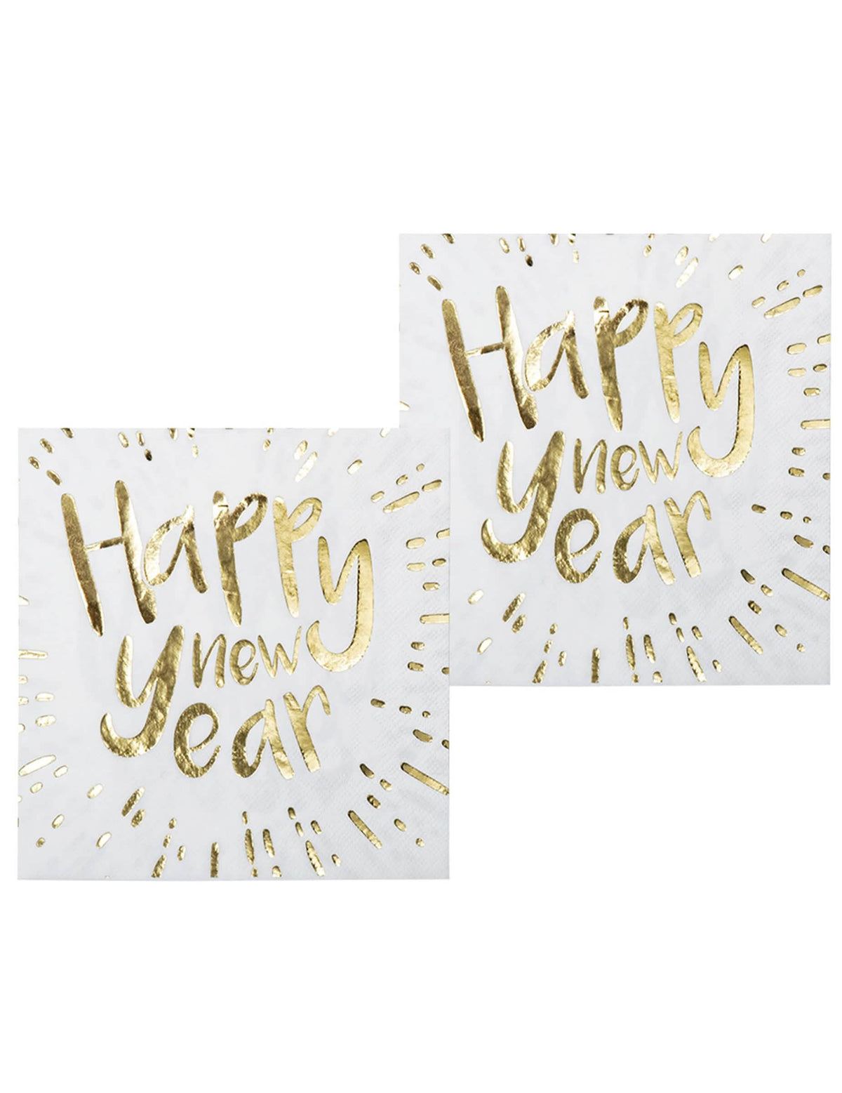 papirnati ubrusi Happy New Year bijele i zlatne