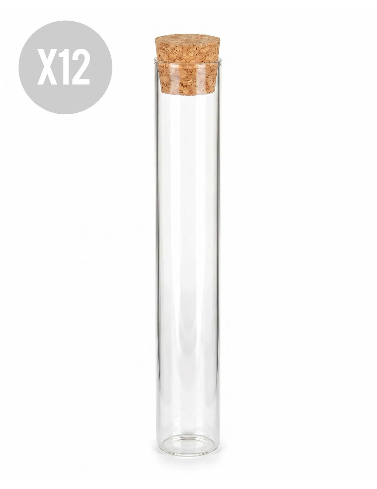 12 staklenih epruveta 15 cm
