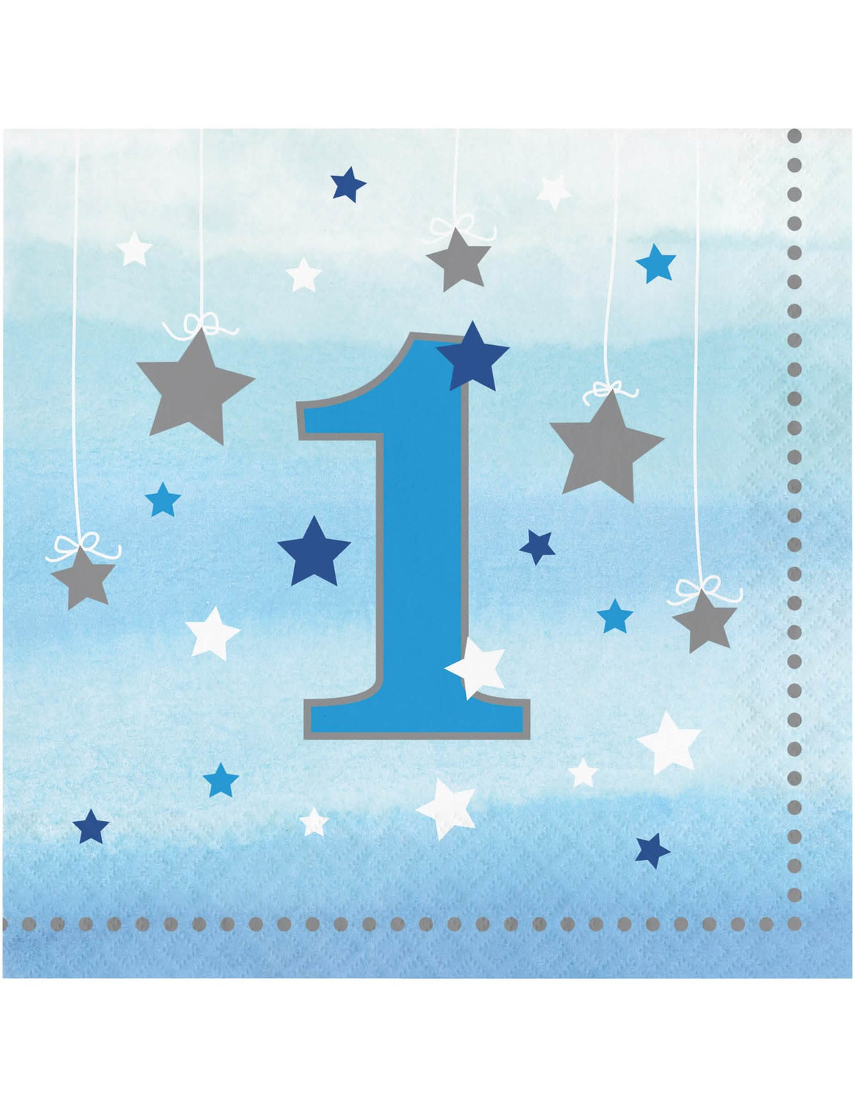 papirnati ubrusi 1 an one little star plave s srebrnim zvijezdama