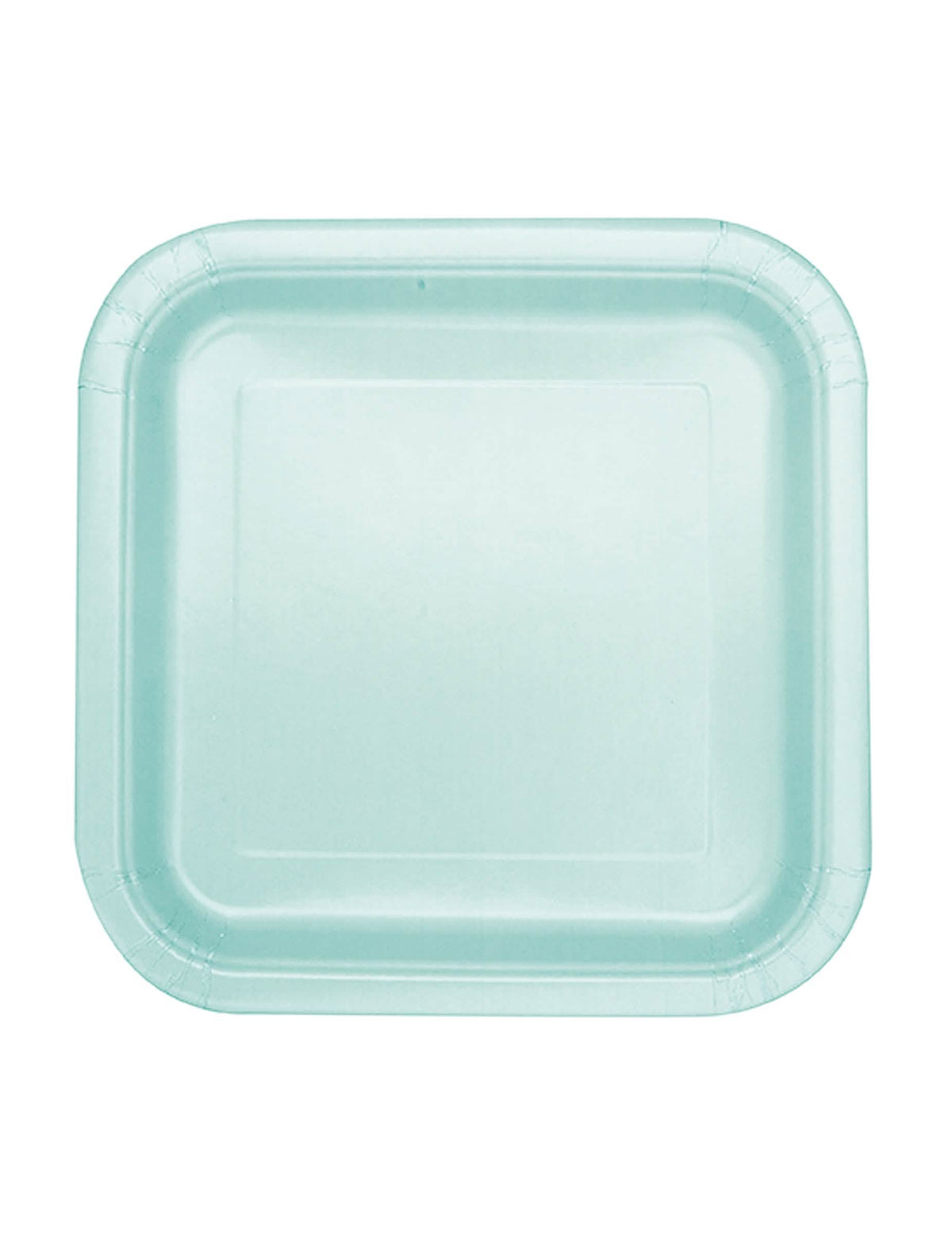 kvadratni kartonski tanjuri pastelno menta