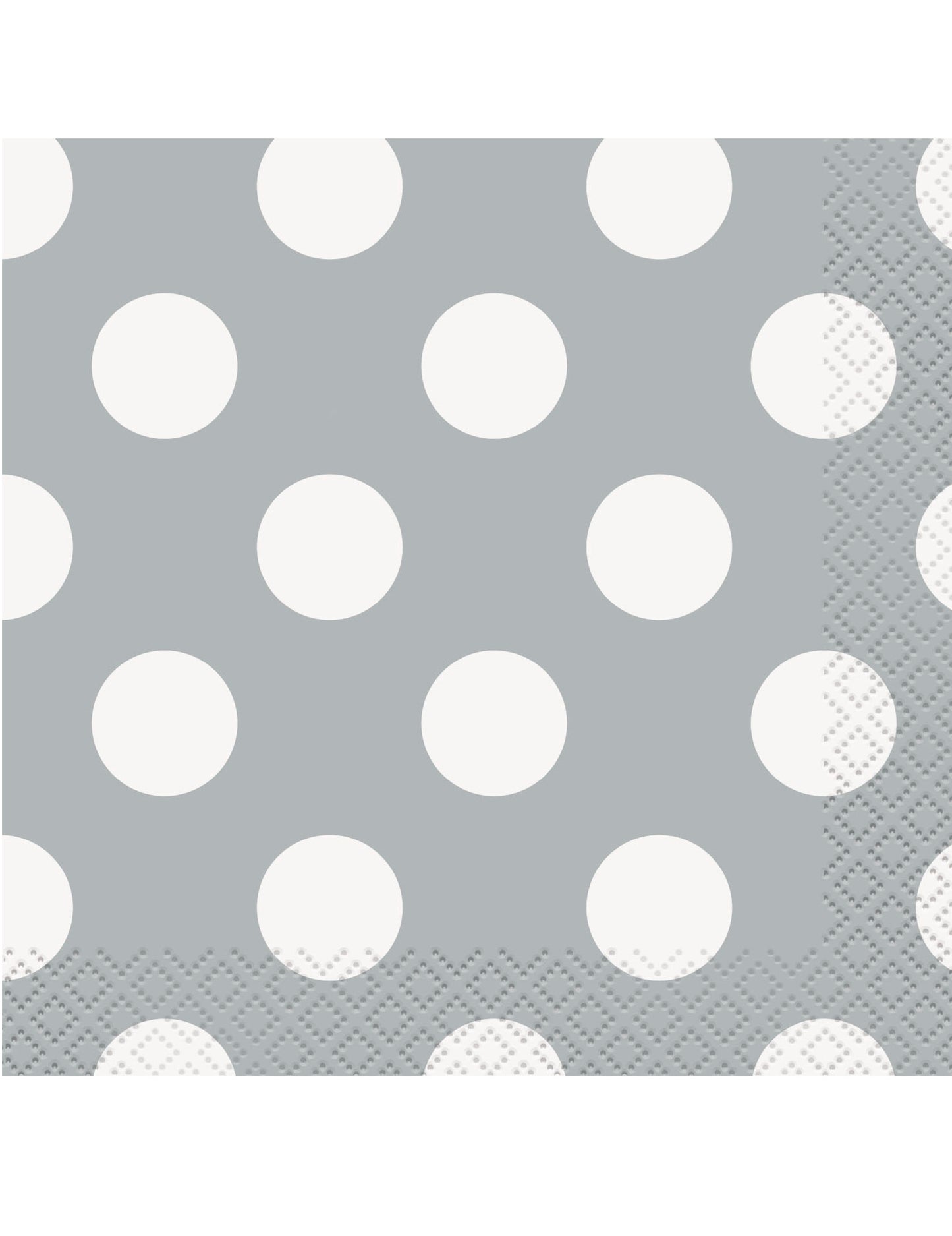 16 malih sivih papirnatih salveta s bijelim točkicama, 25 x 25 cm cm jednokratni