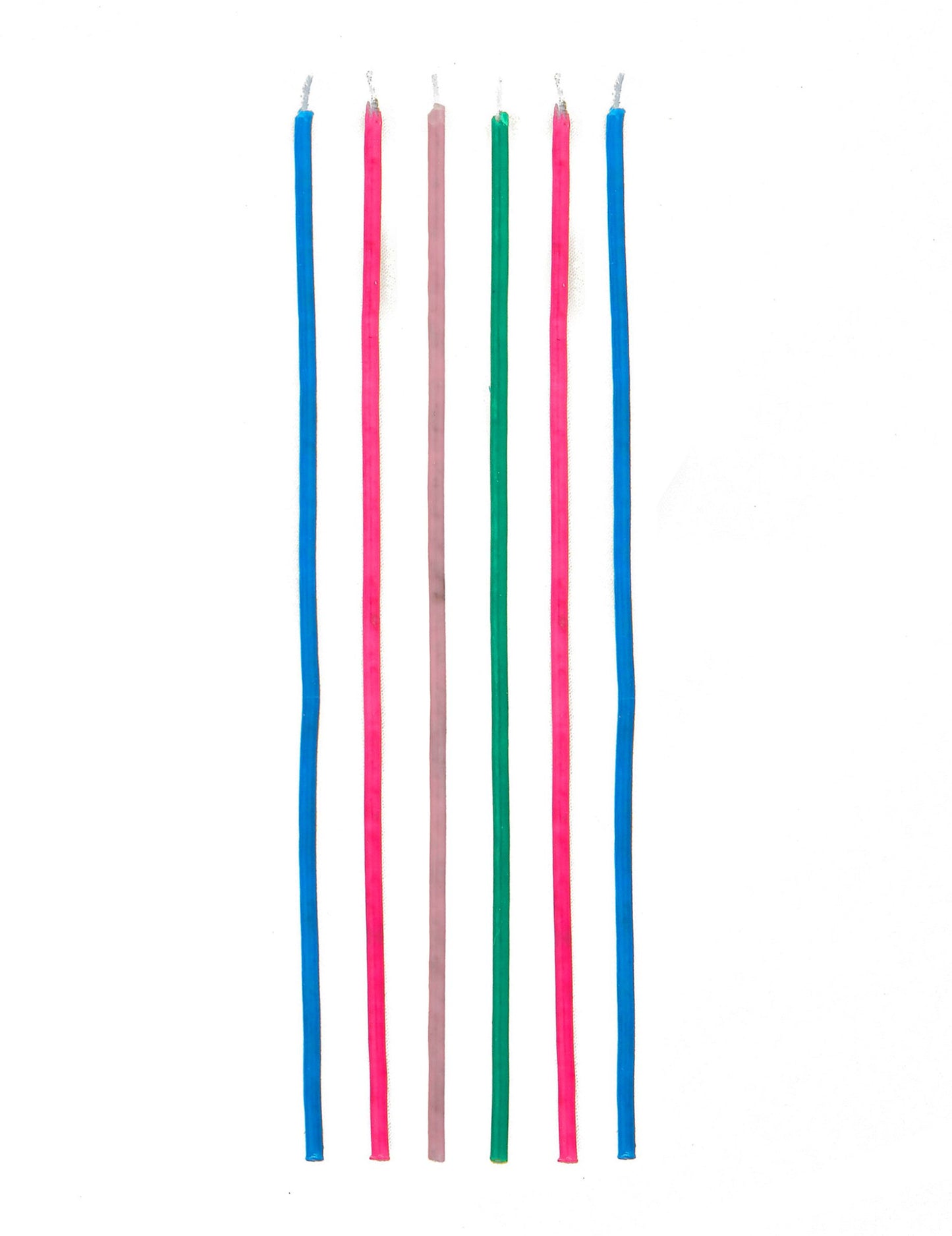 18 dugih šarenih svjećica s iskricama 16 cm za tortu