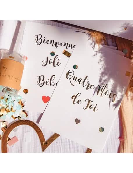 Detalji poruka Dobrodošla lijepa beba i Četiri mjeseca tebe od 18 kartica prekretnica trudnoće uspomene baby shower