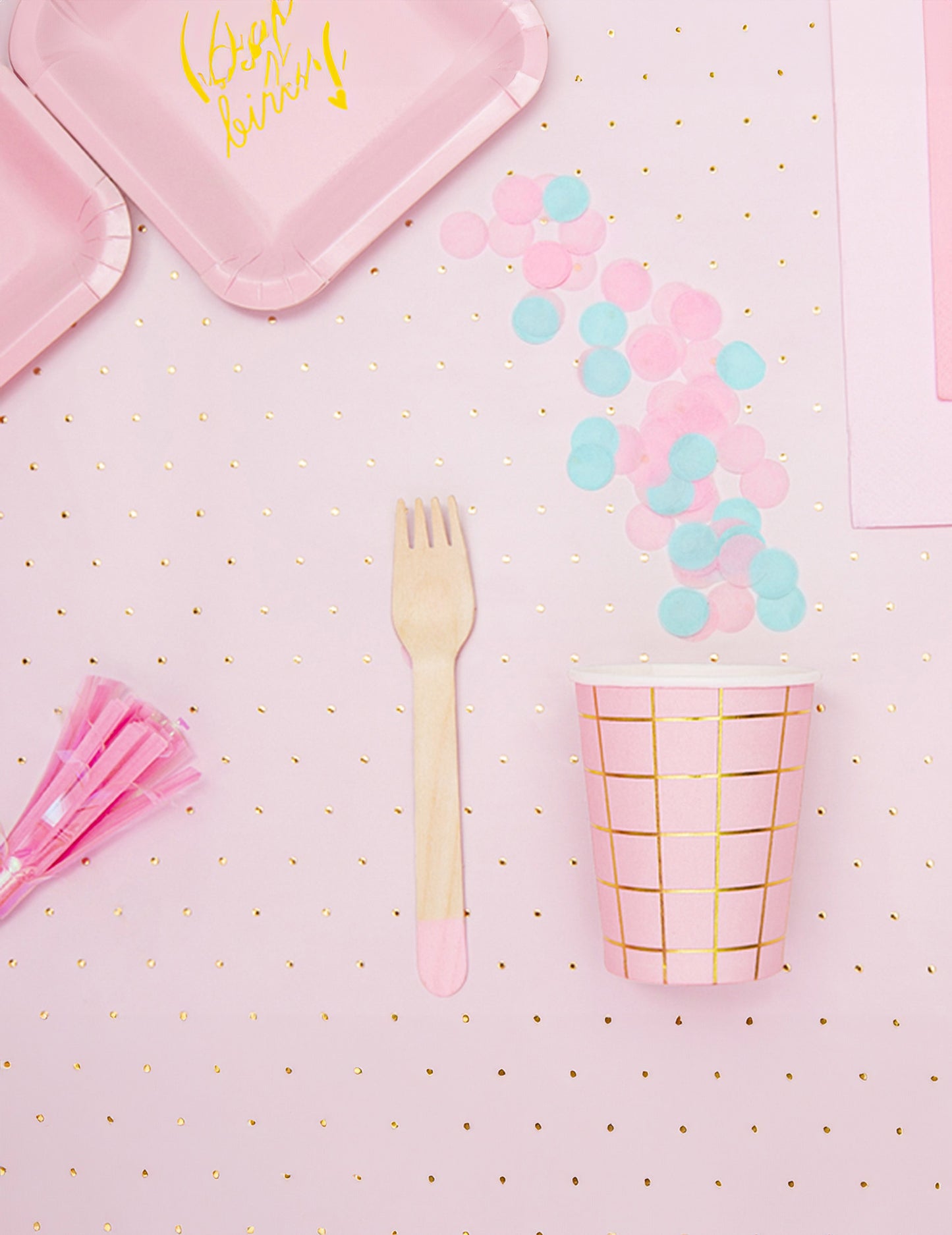 18 blijedo ružičasta drvena pribor za jelo 16 cm