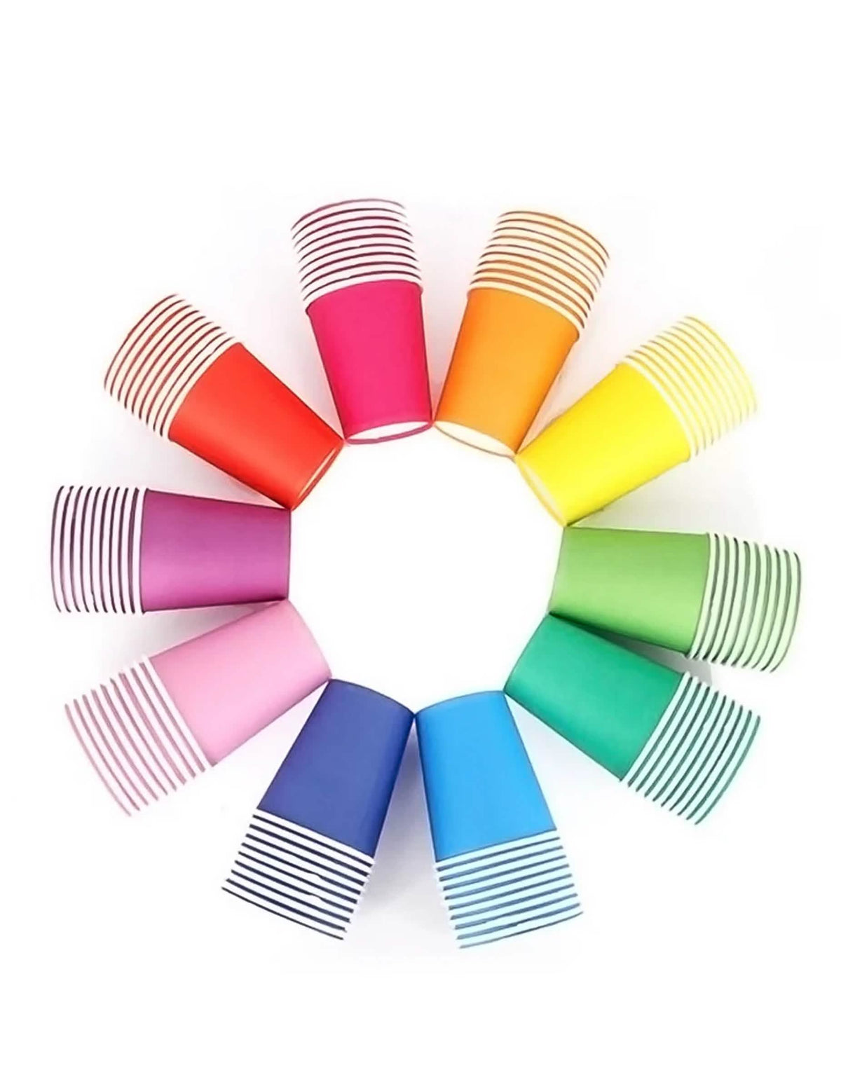 Assortiment de couleurs des gobelets américains carton recyclable pour fête menthe