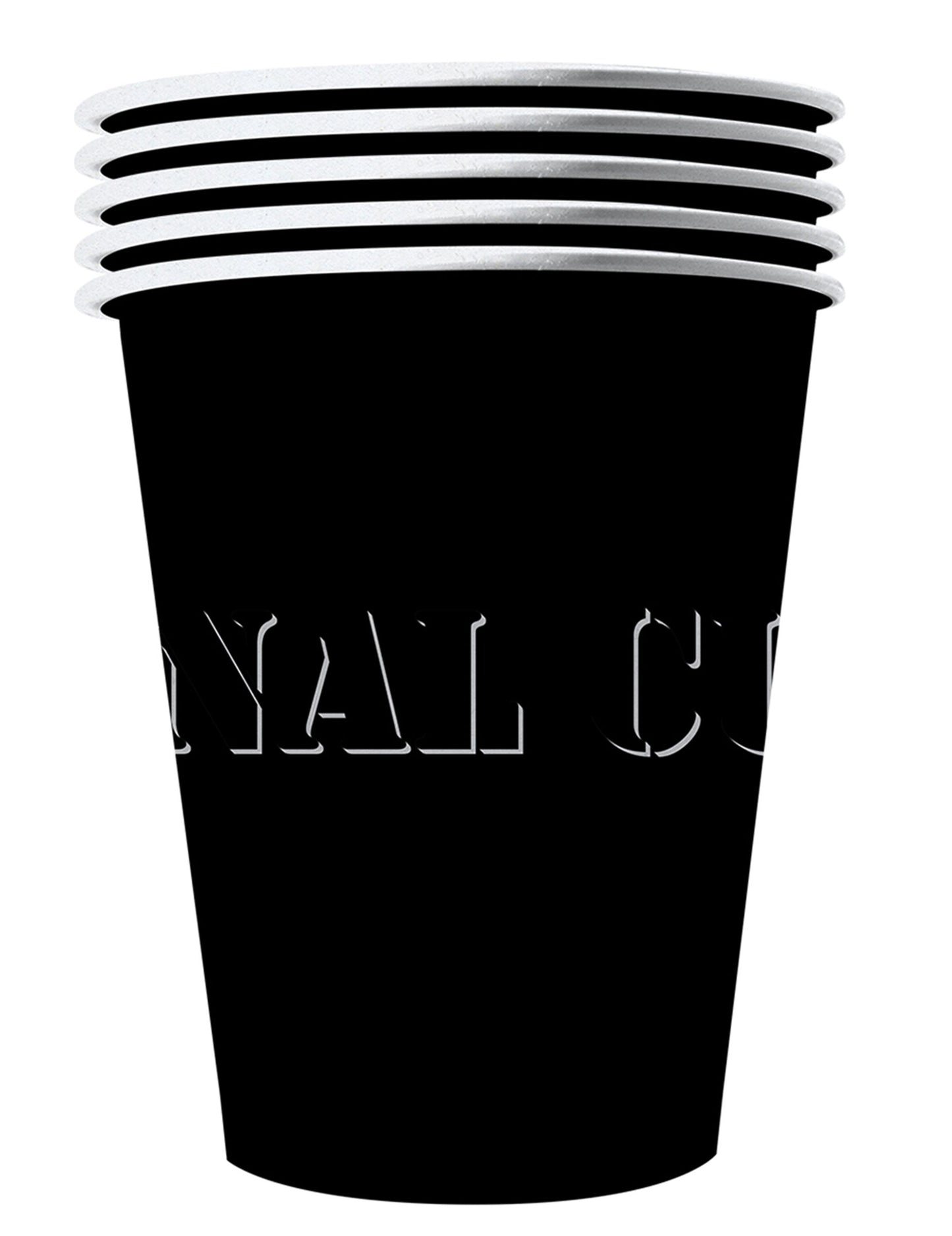 20 američkih šalica reciklirajući karton crne 53 cl