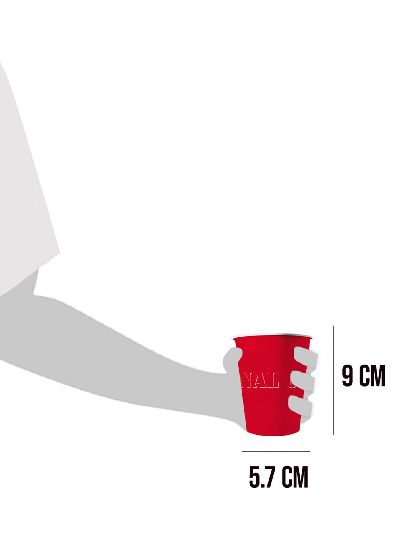 20 američkih pehara crveni karton koji se može reciklirati 25 cl