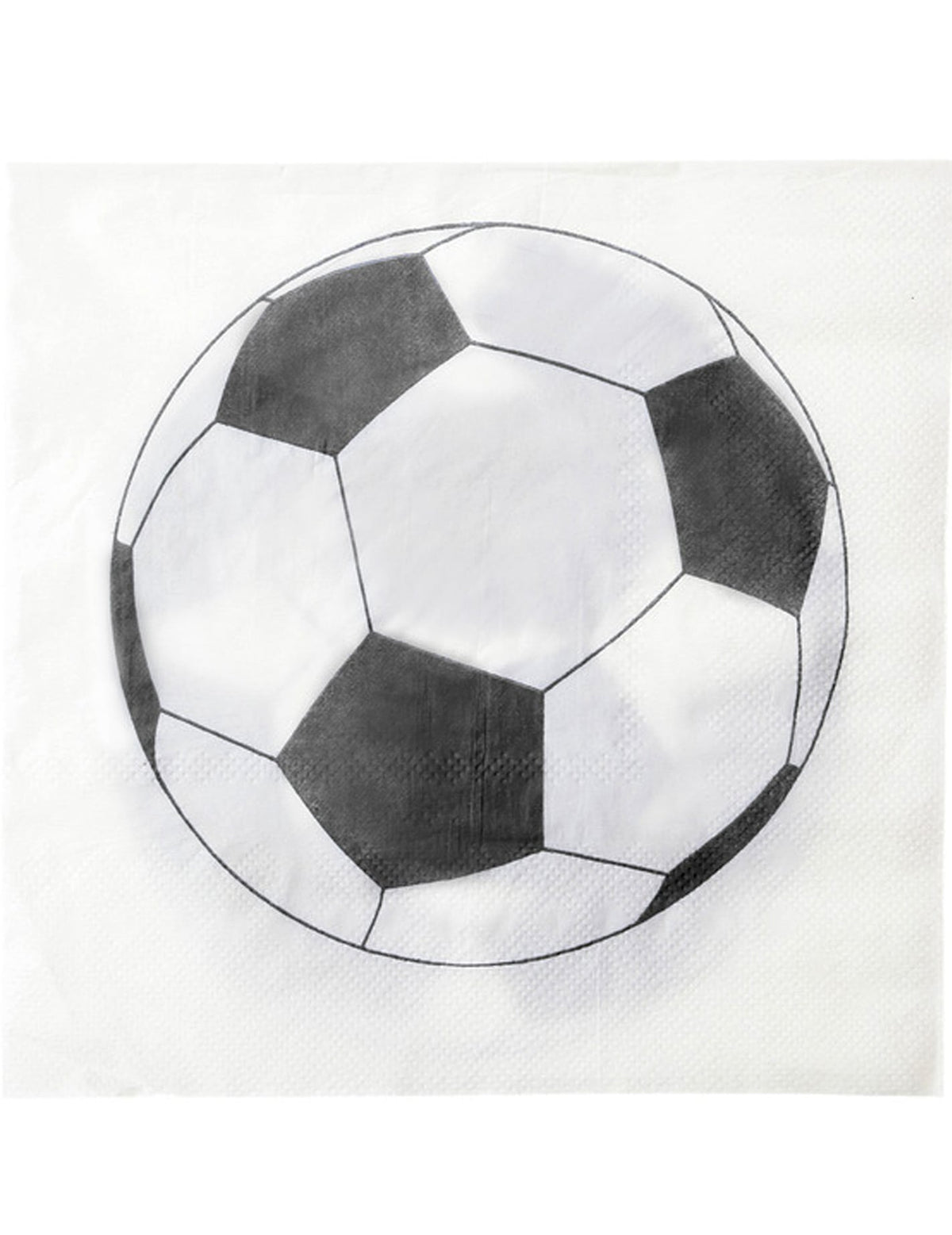 Serviettes en papier ballon football blanc et noir lot de 20