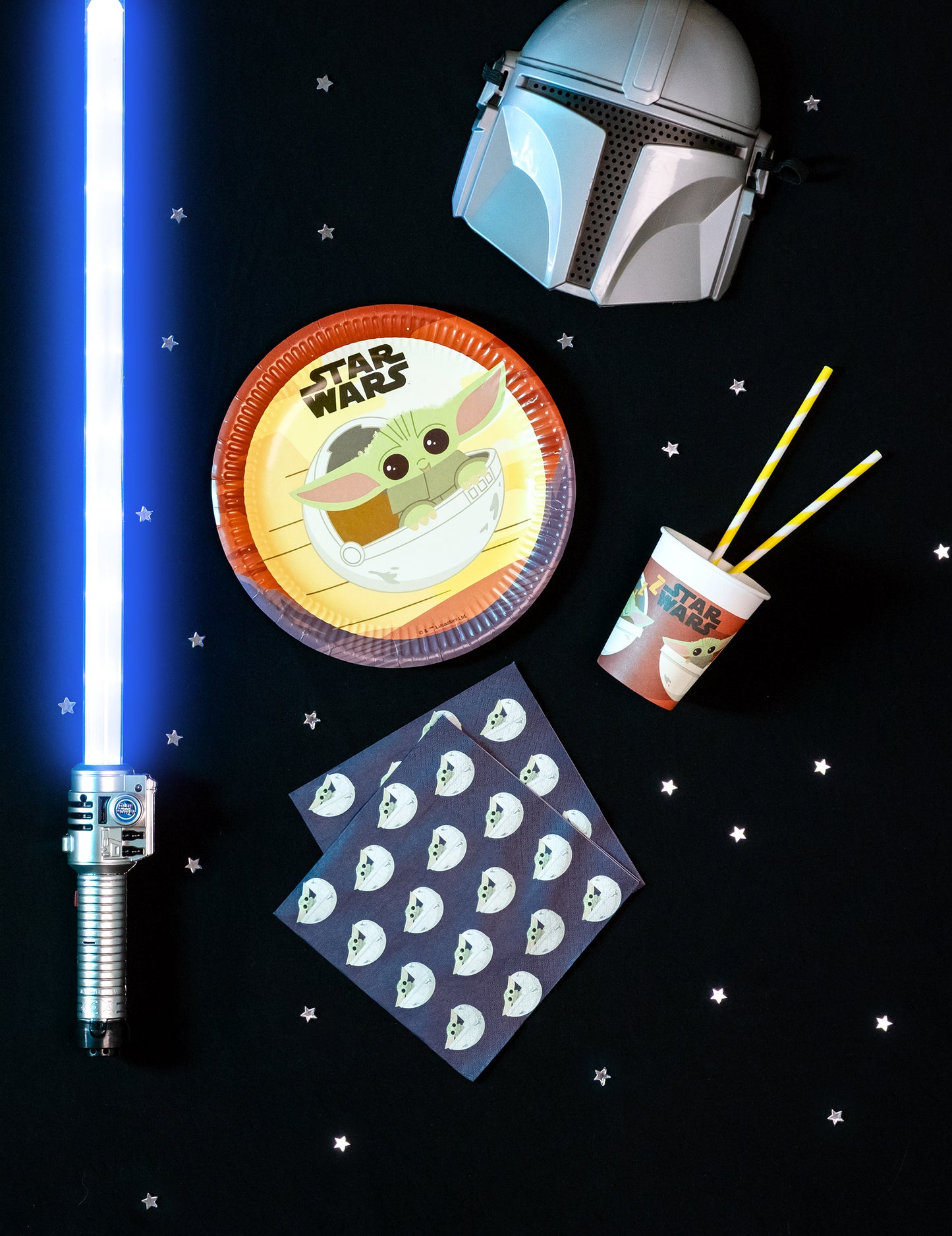 20 dječjih papirnatih ručnika Yoda Mandalorian 33 x 33 cm