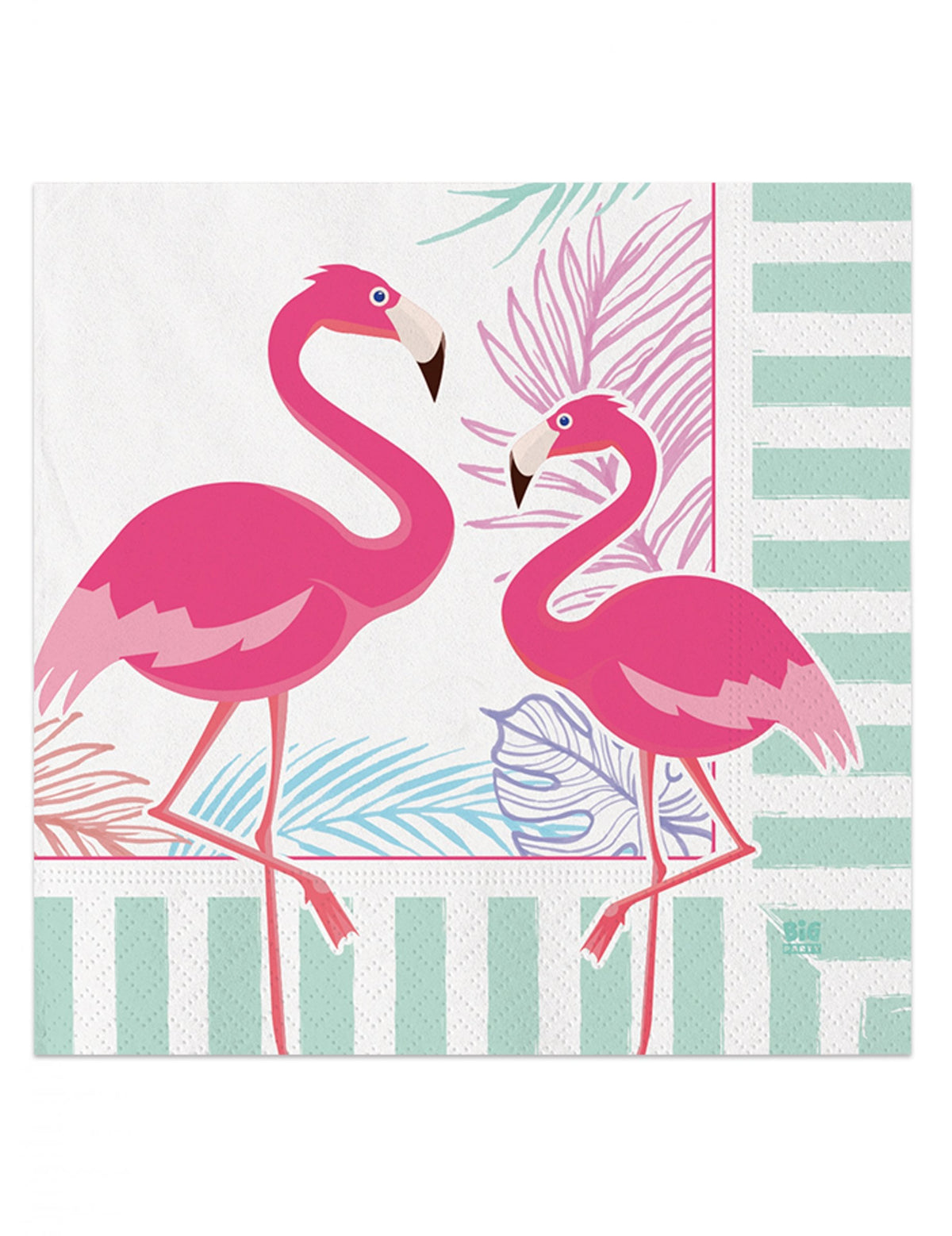 papirnati ubrusi flamingo party tropske za roza i zelena mentu