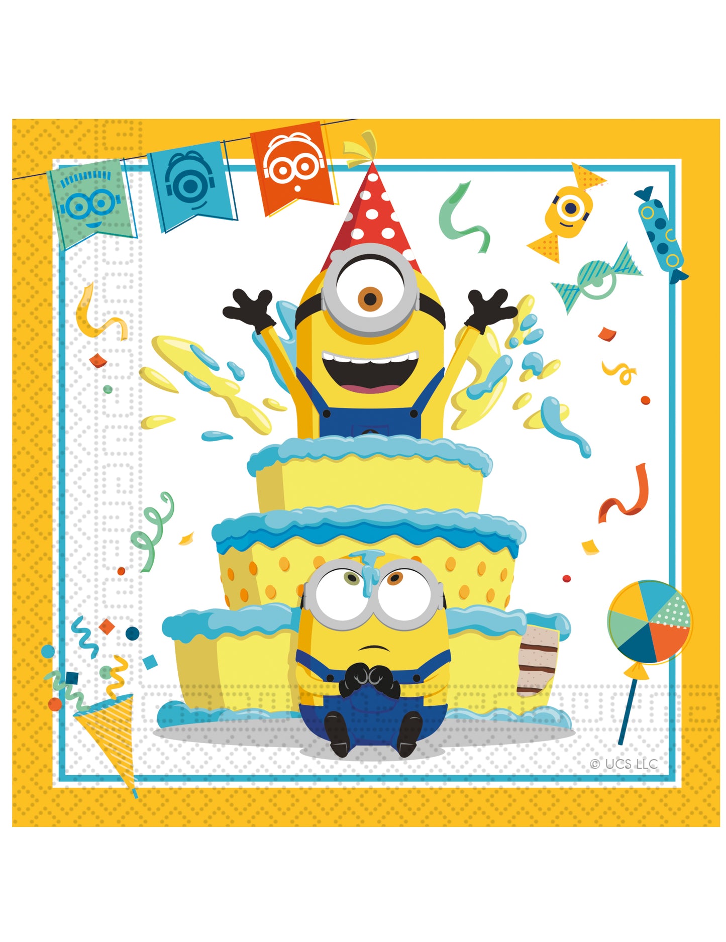 20 papirnatih salveta Minions™ 33 x 33 cm