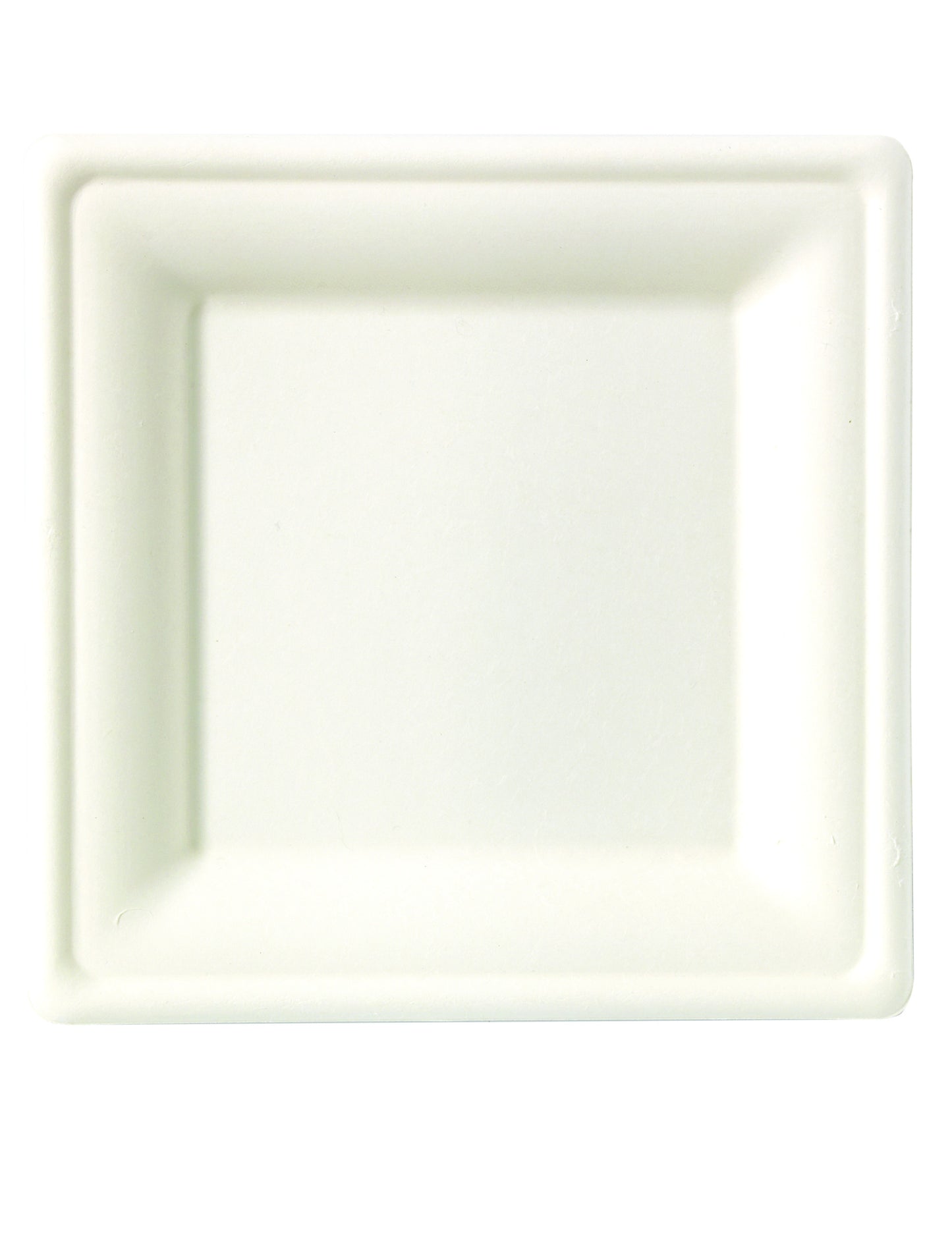 25 kvadratnih tanjura od vlakana šećerne trske 20 x 20 cm bijelo kompostabilno