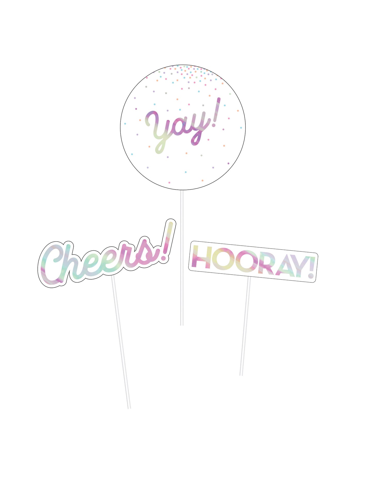 3 središnja dijela s prelijevajućim šiljcima 35,6 x 12,7 cm ukrasi za rođendan