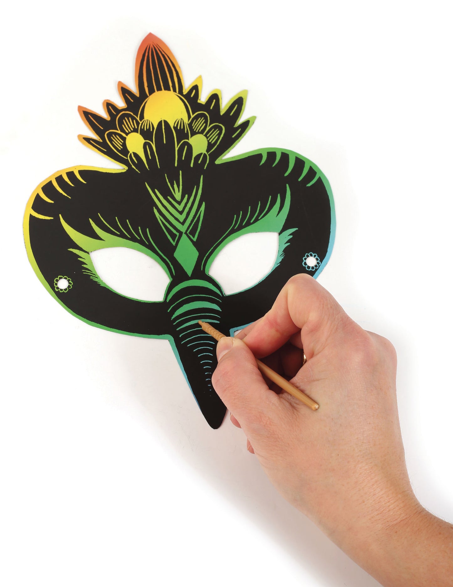 3 ravne kartonske maske za ptice koje se mogu grebati i imati elastične trake