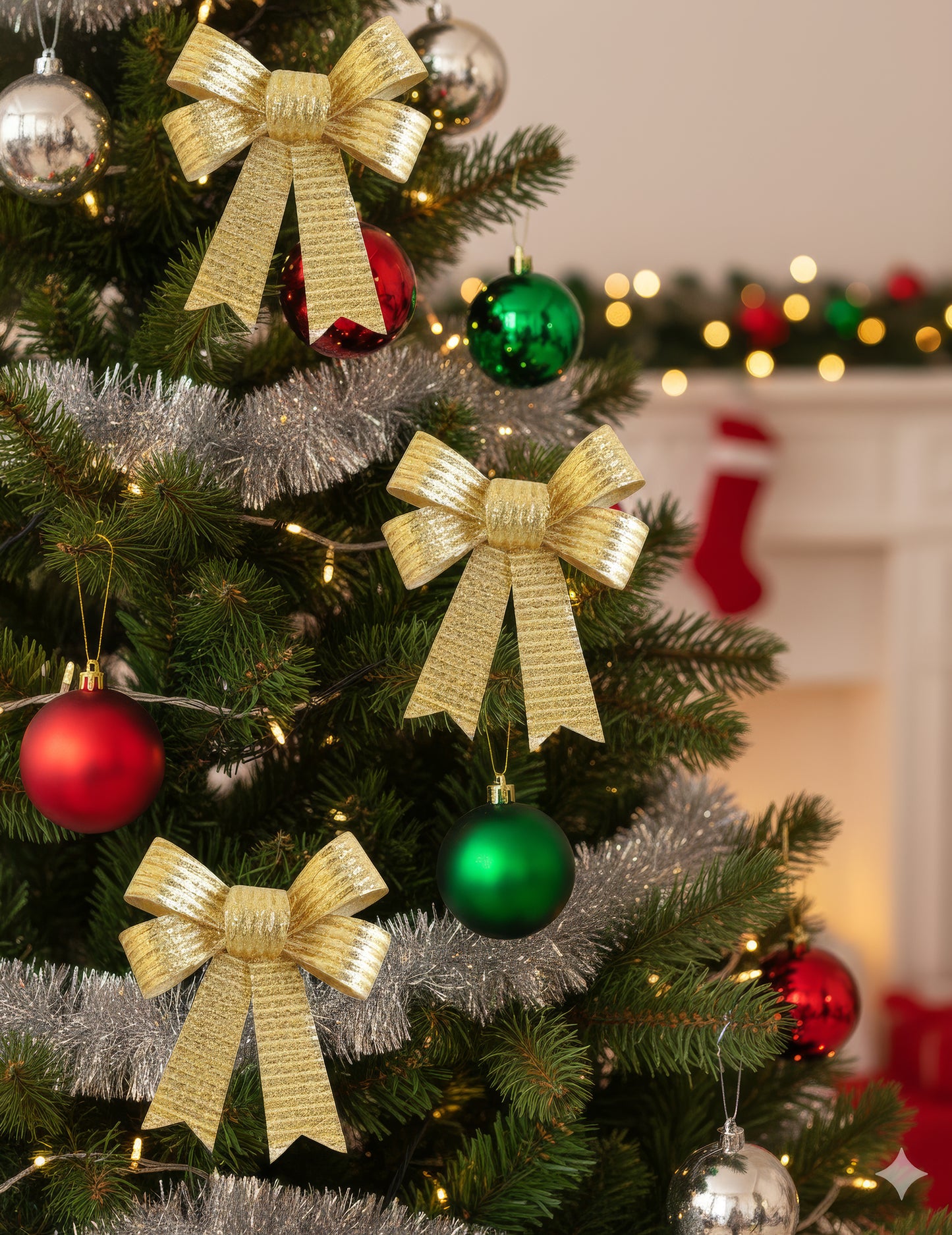 3 sjajna zlatna mašnica 10 x 13 cm