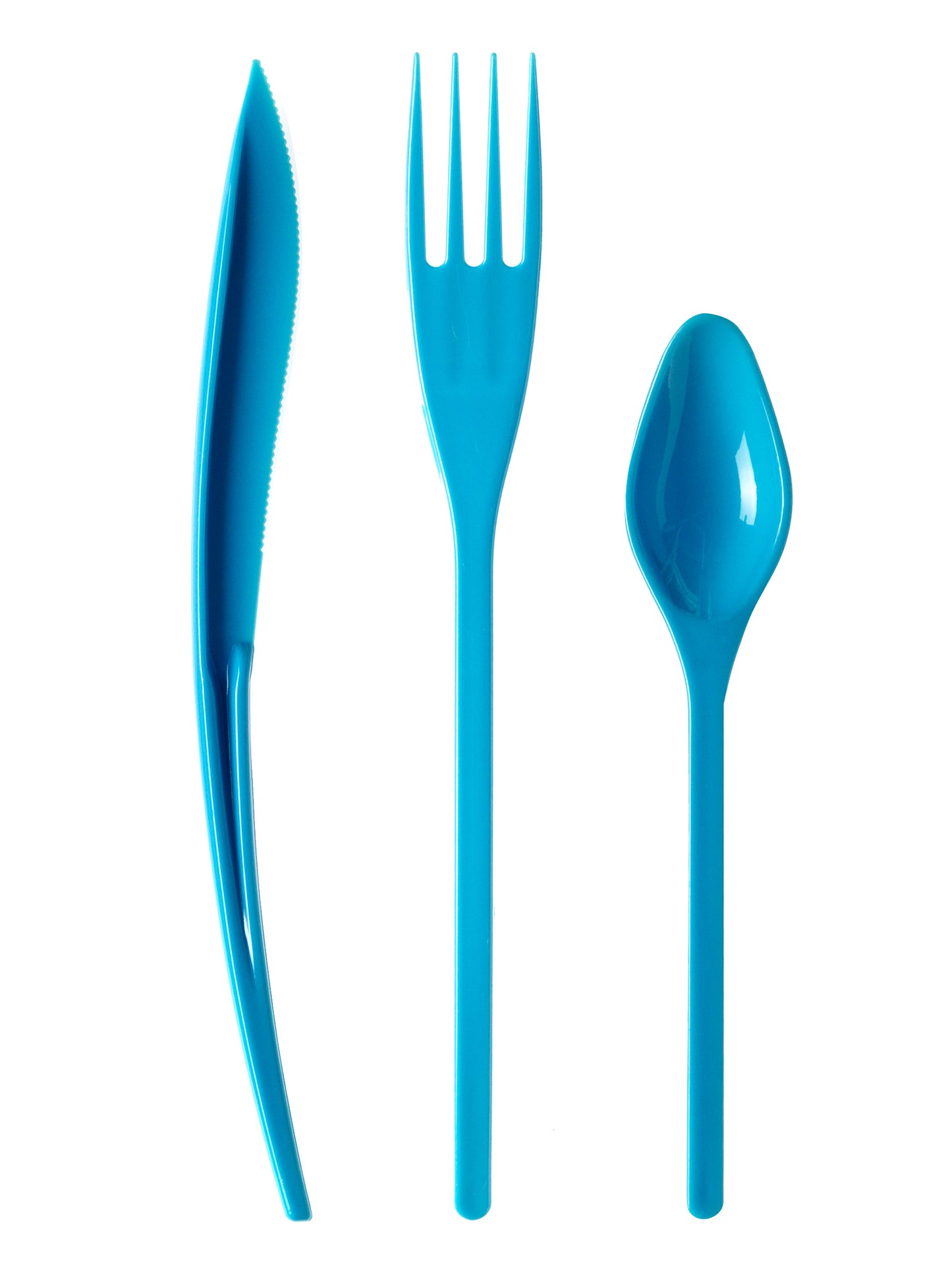 30 plastičnih pribora za jelo u tirkiznoj boji - Premium