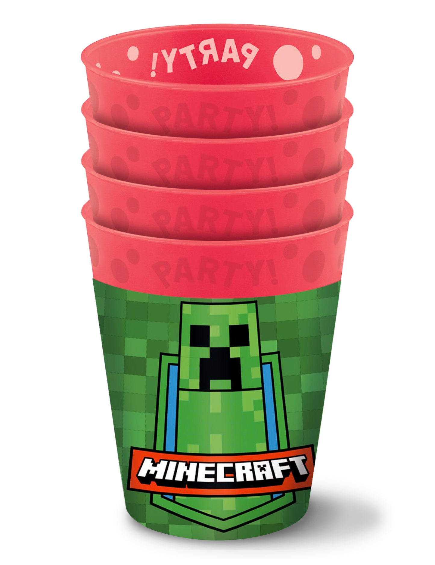 4 Minecraft™ čaše za višekratnu upotrebu od 250 ml