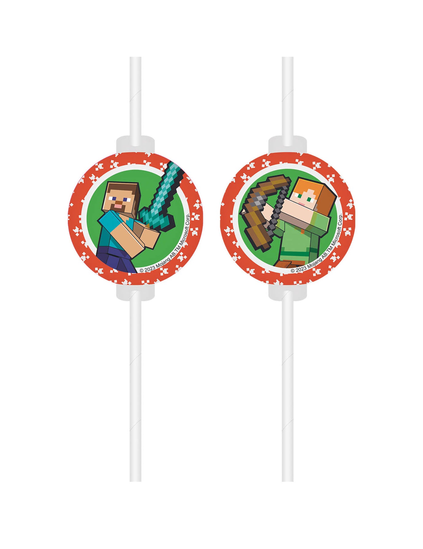 4 minecraft medaljon za piće slamke