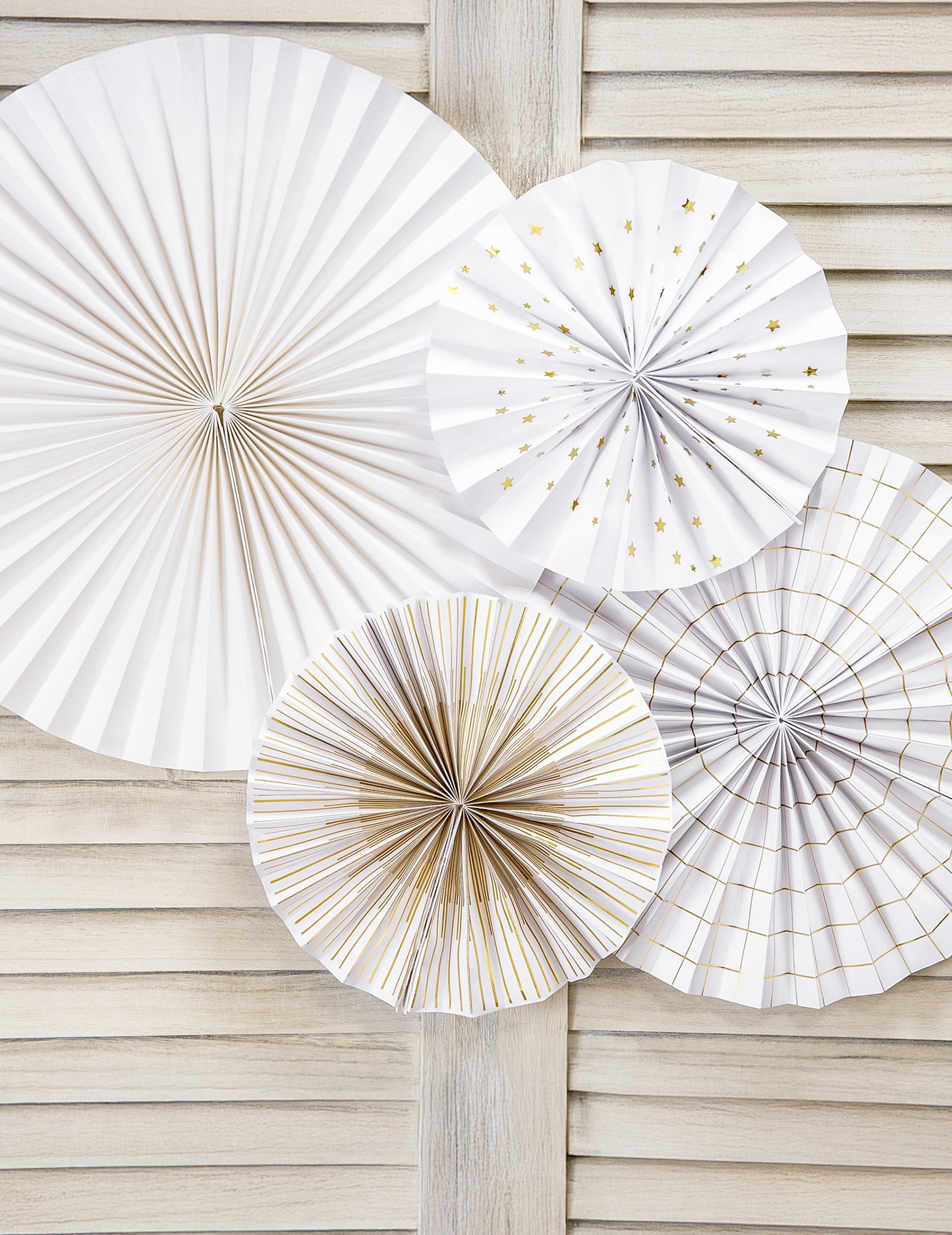 4 ukrasne i zlatne papirne rozete 23, 32, 40 cm