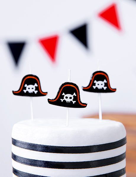 5 rođendanskih svijeća na vršnim šeširima gusari 2 cm