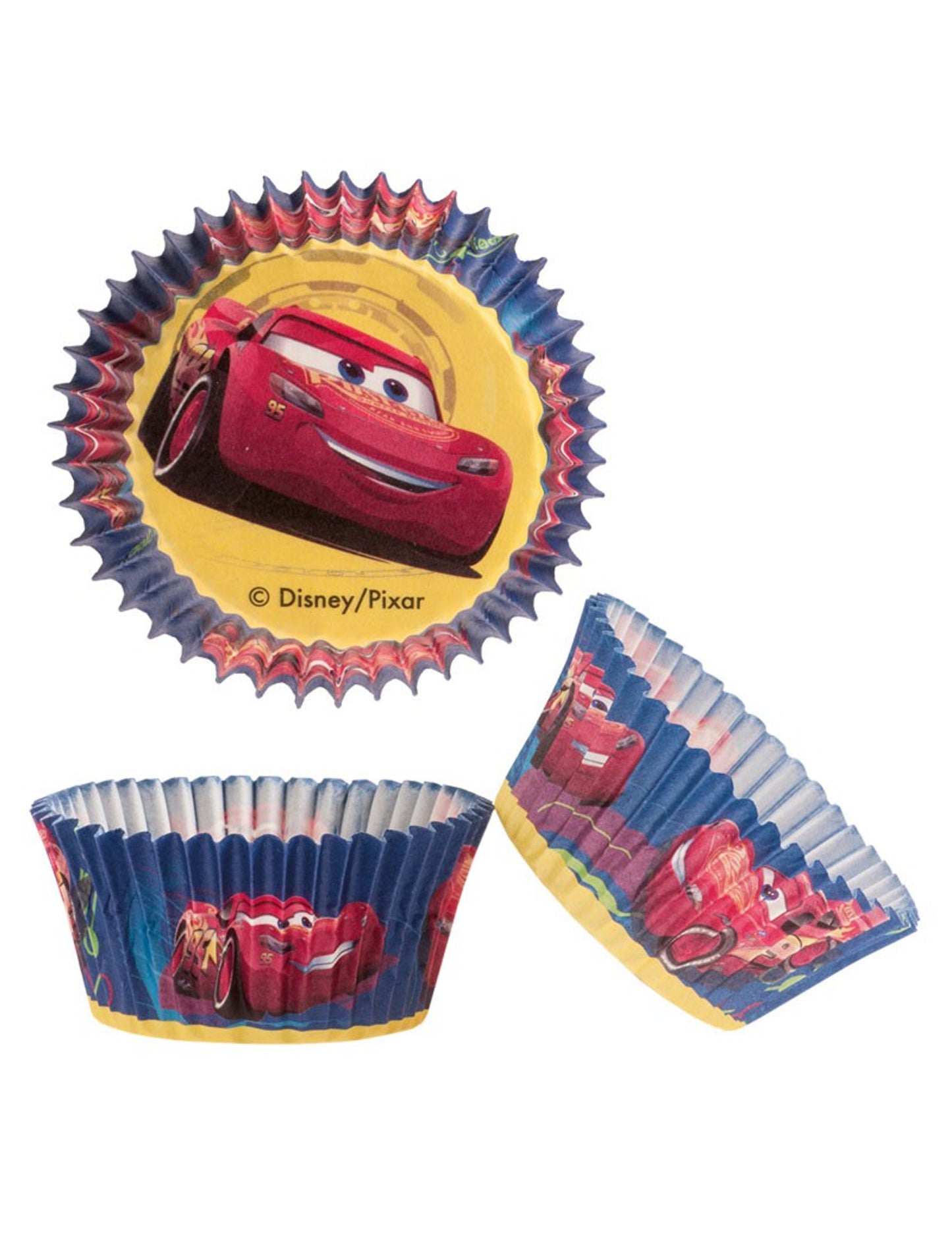 Moules à cupcake Cars pour enfant bleu et rouge avec Flash McQueen