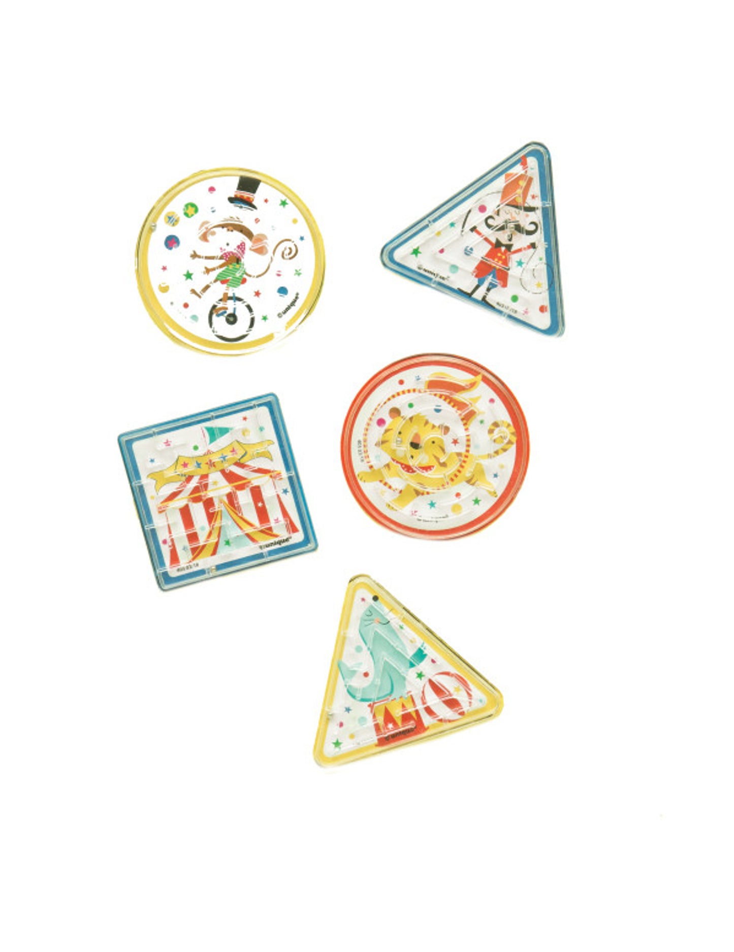 Accessoires piñata jeux labyrinthe thème cirque pour enfant multicolore