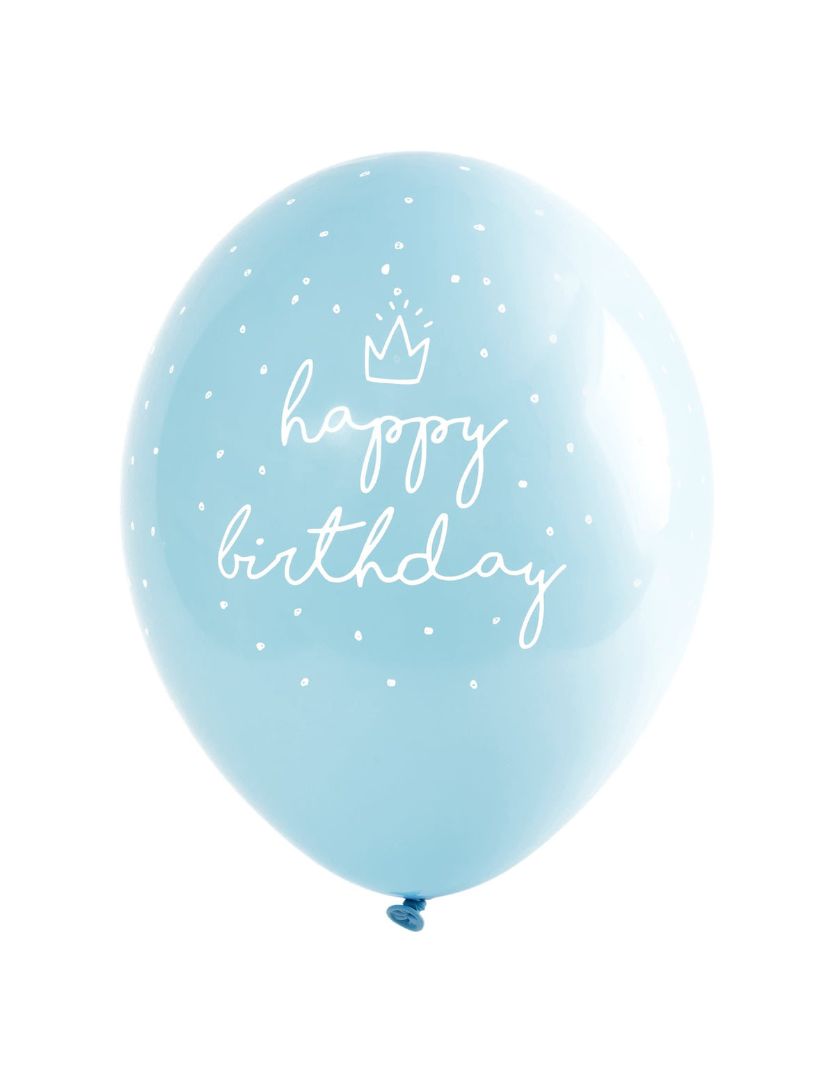 baloni od lateksa Happy Birthday za rođendan plavi s bijelim točkicama
