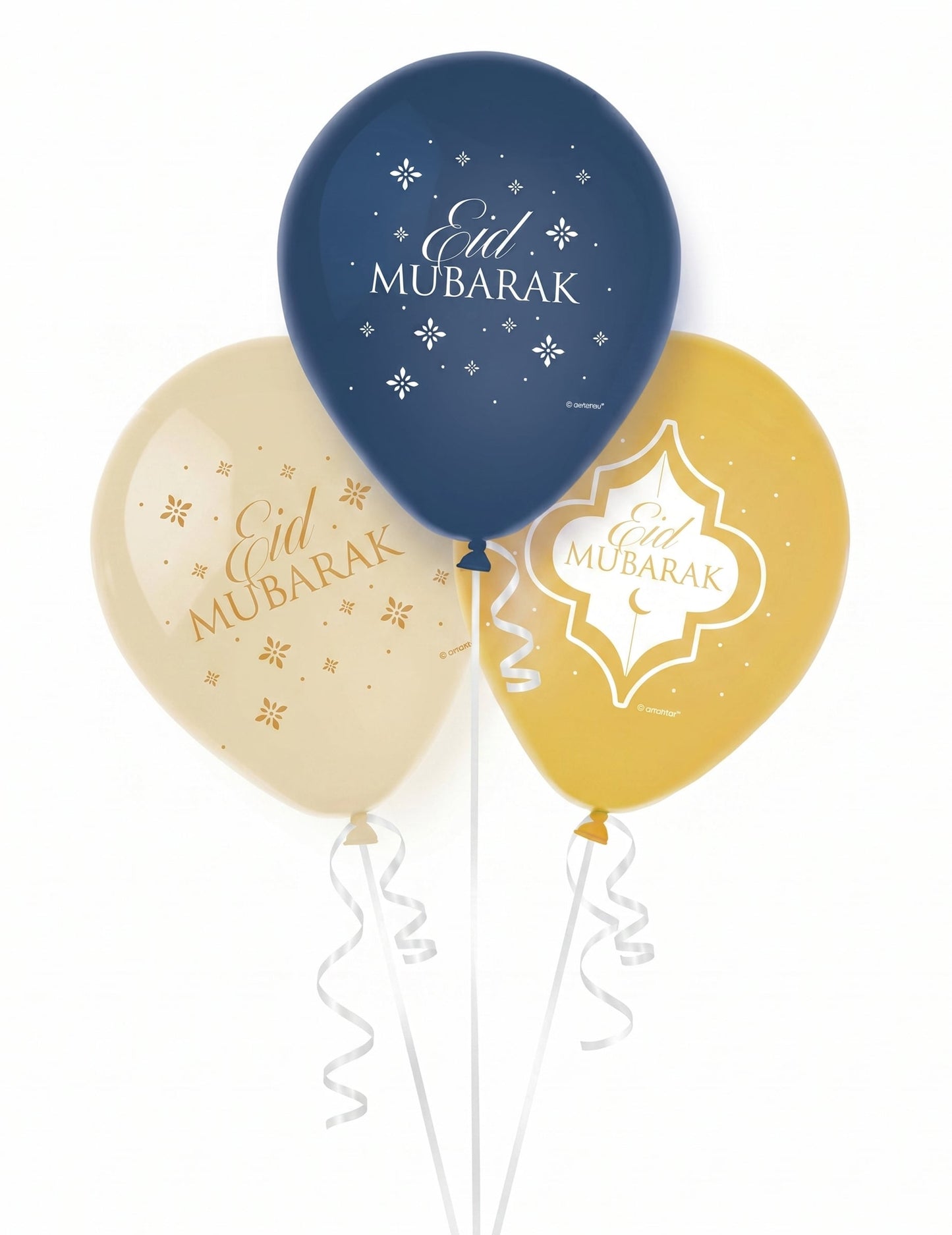 6 lateks balona za Eid Mubarak, 27.5. cm ukras