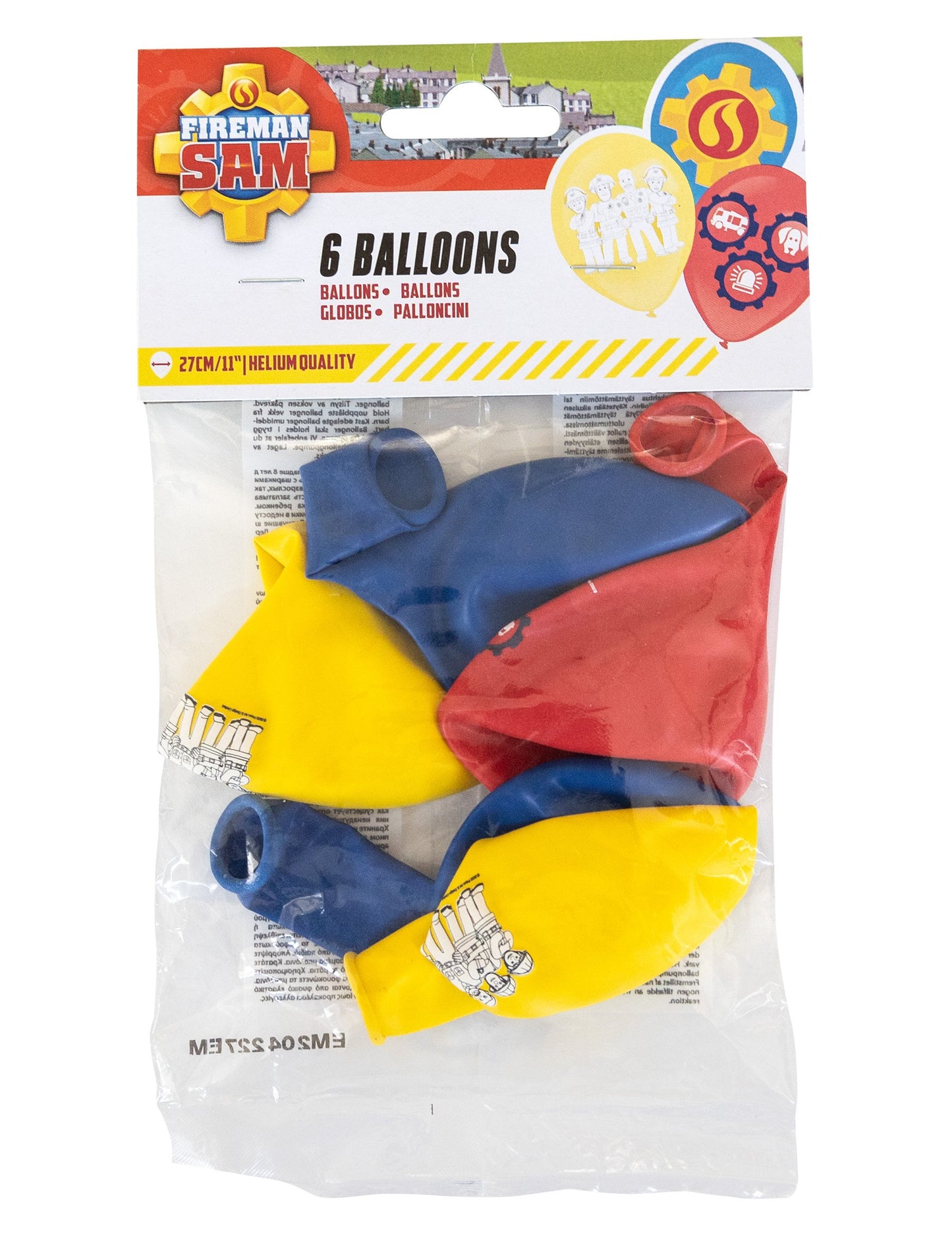 6 balona lateksa Sam vatrogasac 27,5 cm