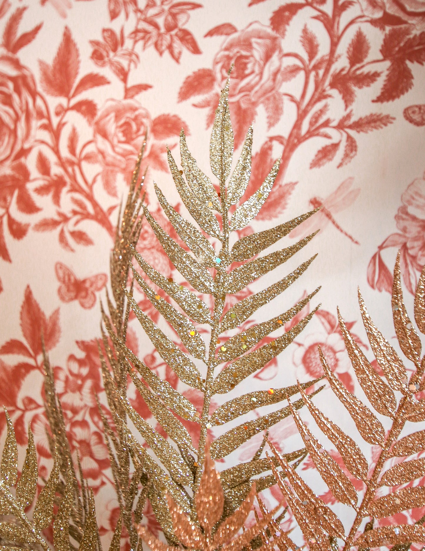 6 grana na stabljikama, čokoladni šljokice, 18 cm za božićne ukrase