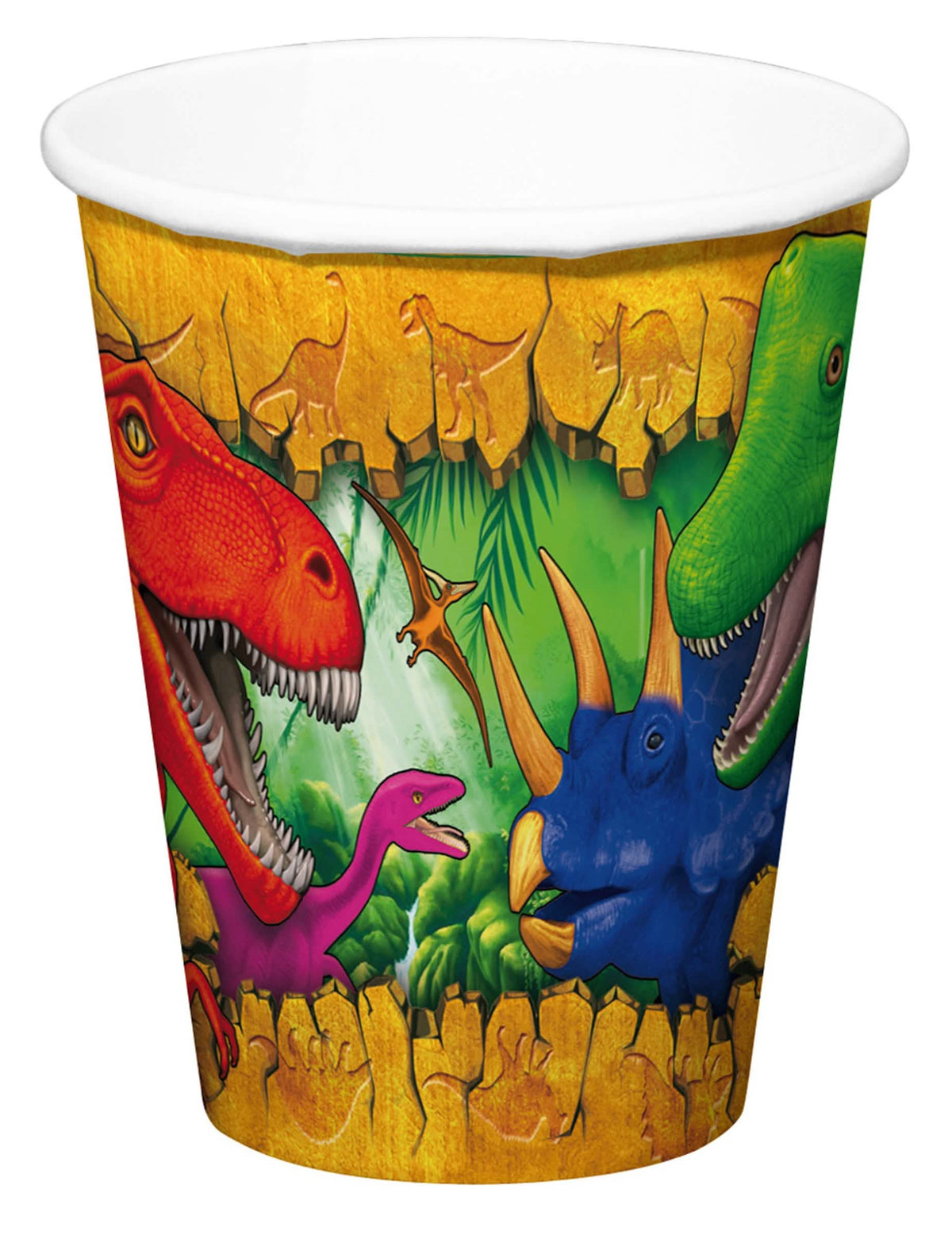 Kartonske čaše Dinosauri za dijete s višebojnim uzorcima