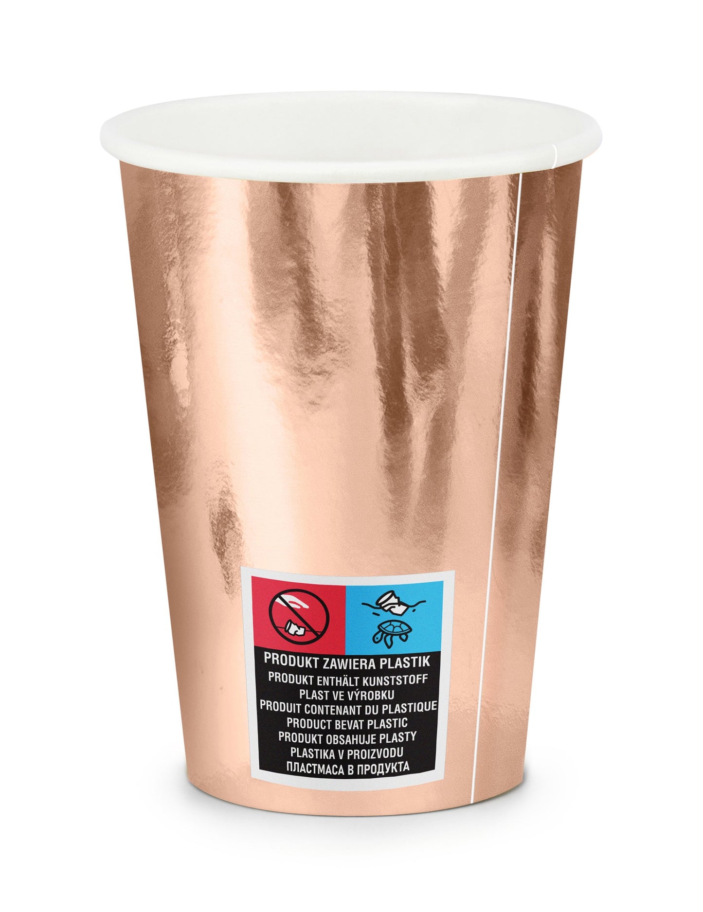 6 zlatnih 220 ml šalica ruža