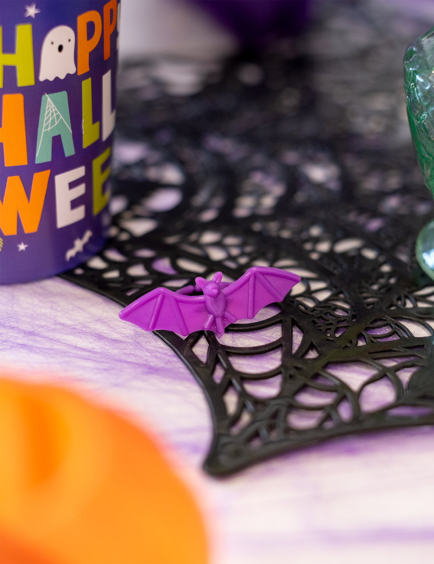 72 plastična šišmiša i pauka 2 x 4 cm Prstenovi za Noć vještica