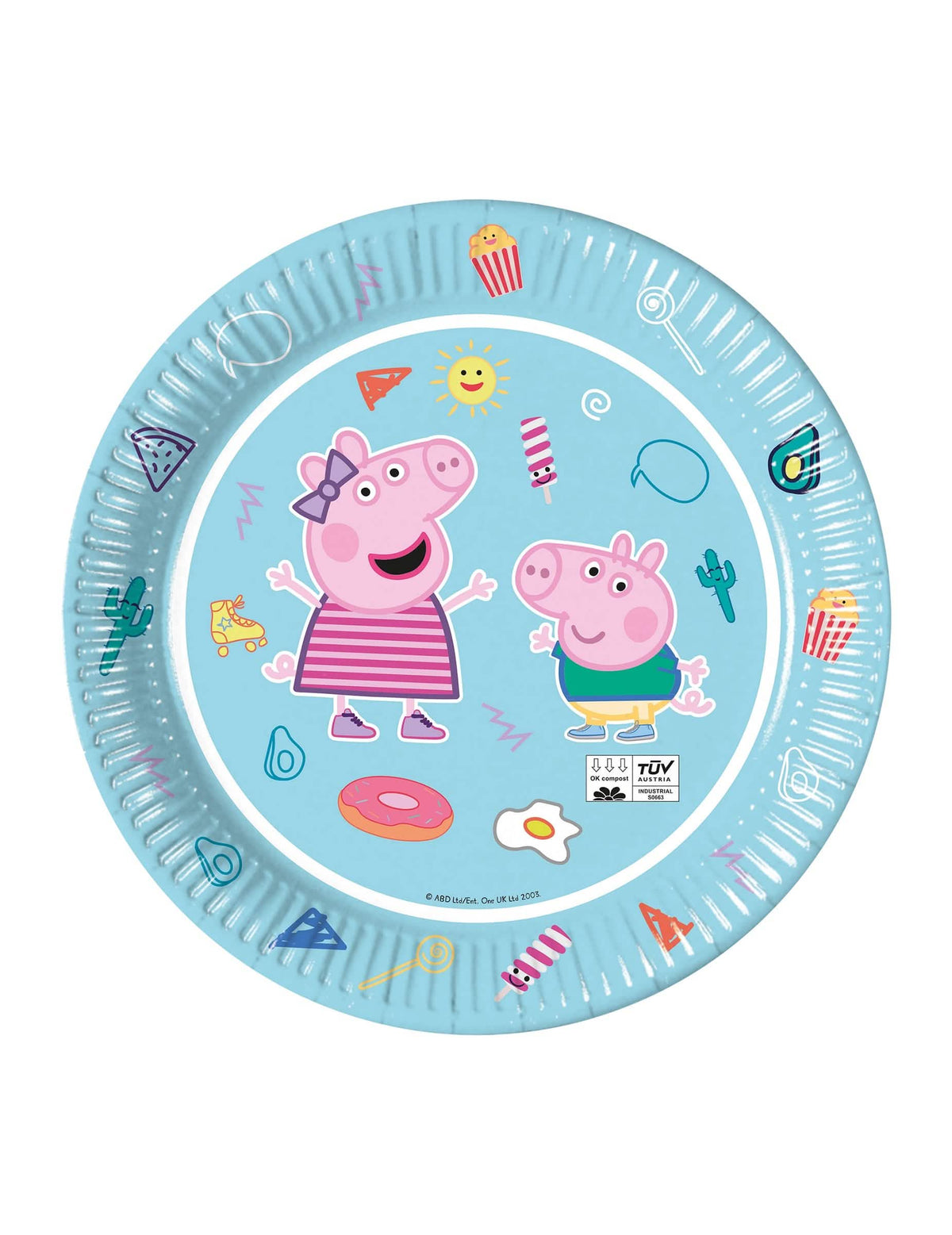 Papirnati tanjuri Peppa Pig za dijete plave