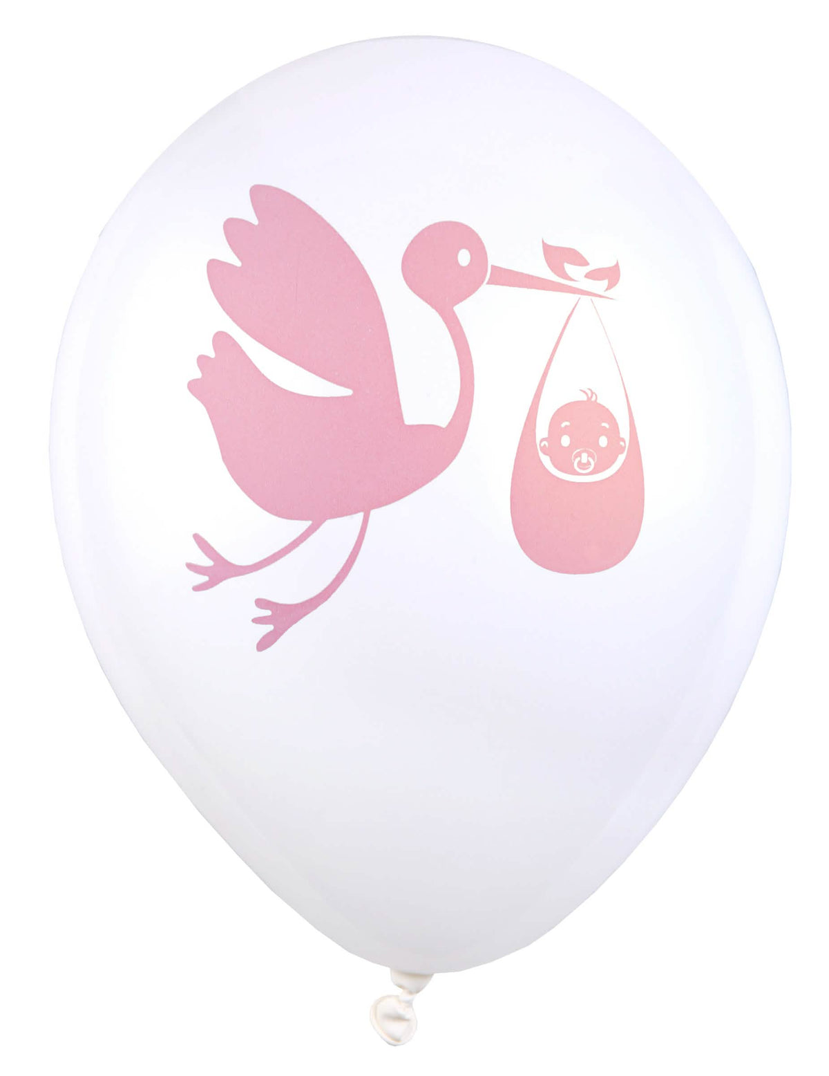 baloni en lateks s motivom rode za baby shower bijela i roza