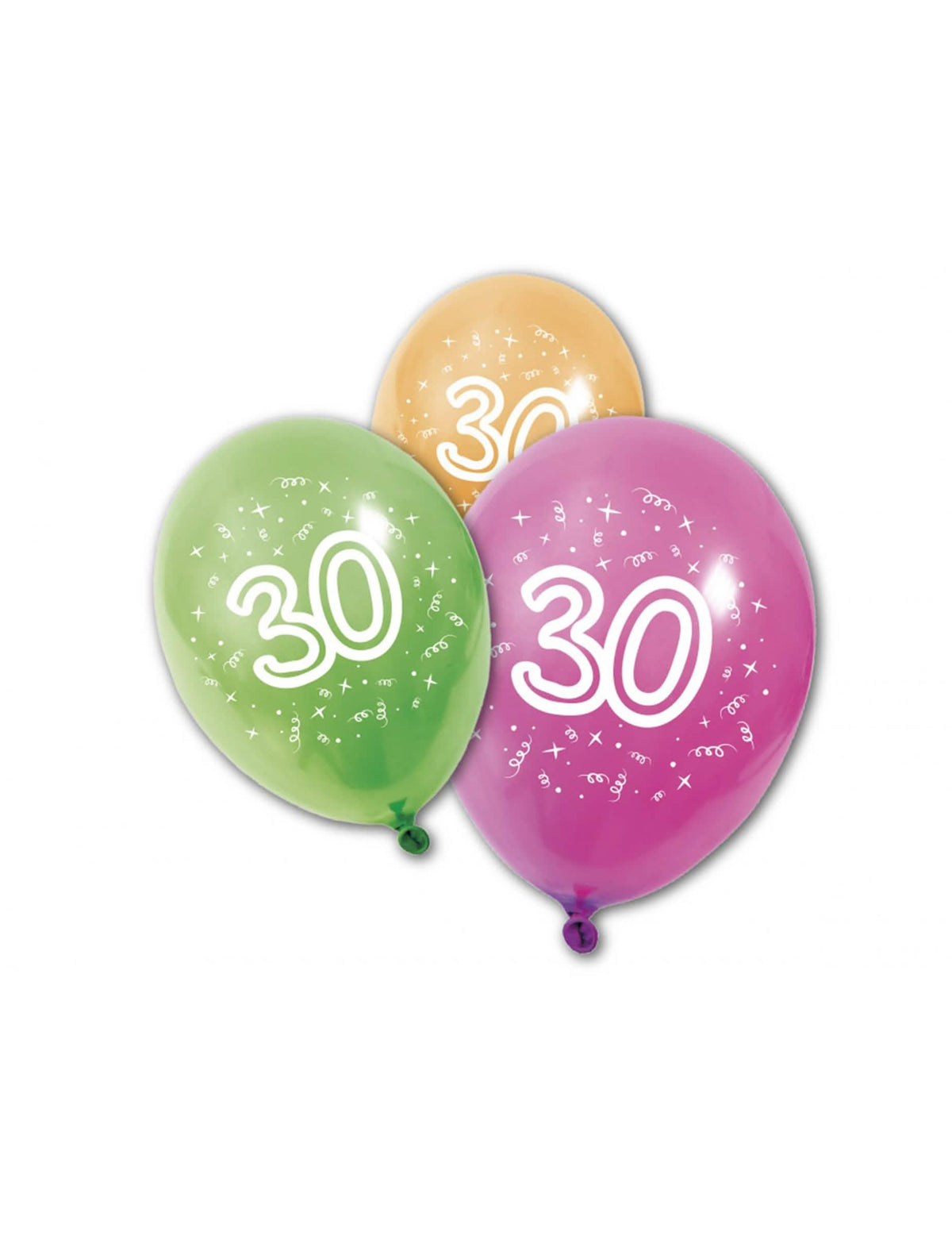 baloni en latex rođendan 30 godina multicolores avec imprimé bijela