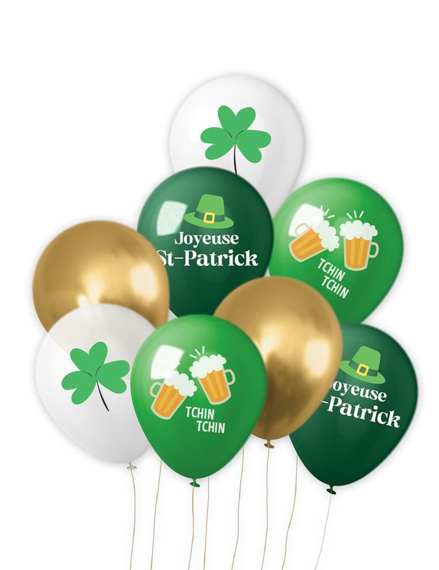 8 tiskanih balona Trides and Beers Saint Patrick