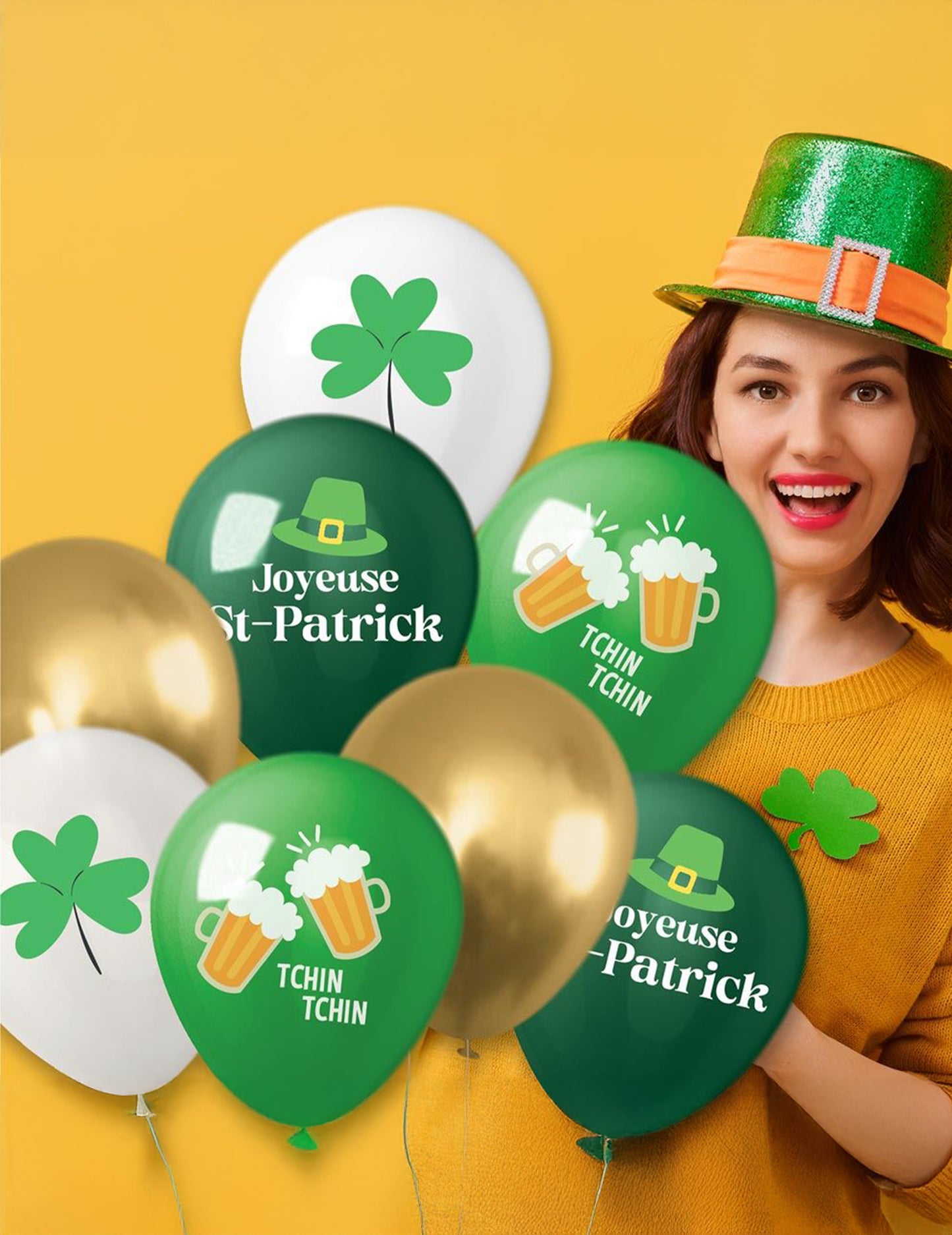 8 tiskanih balona Trides and Beers Saint Patrick