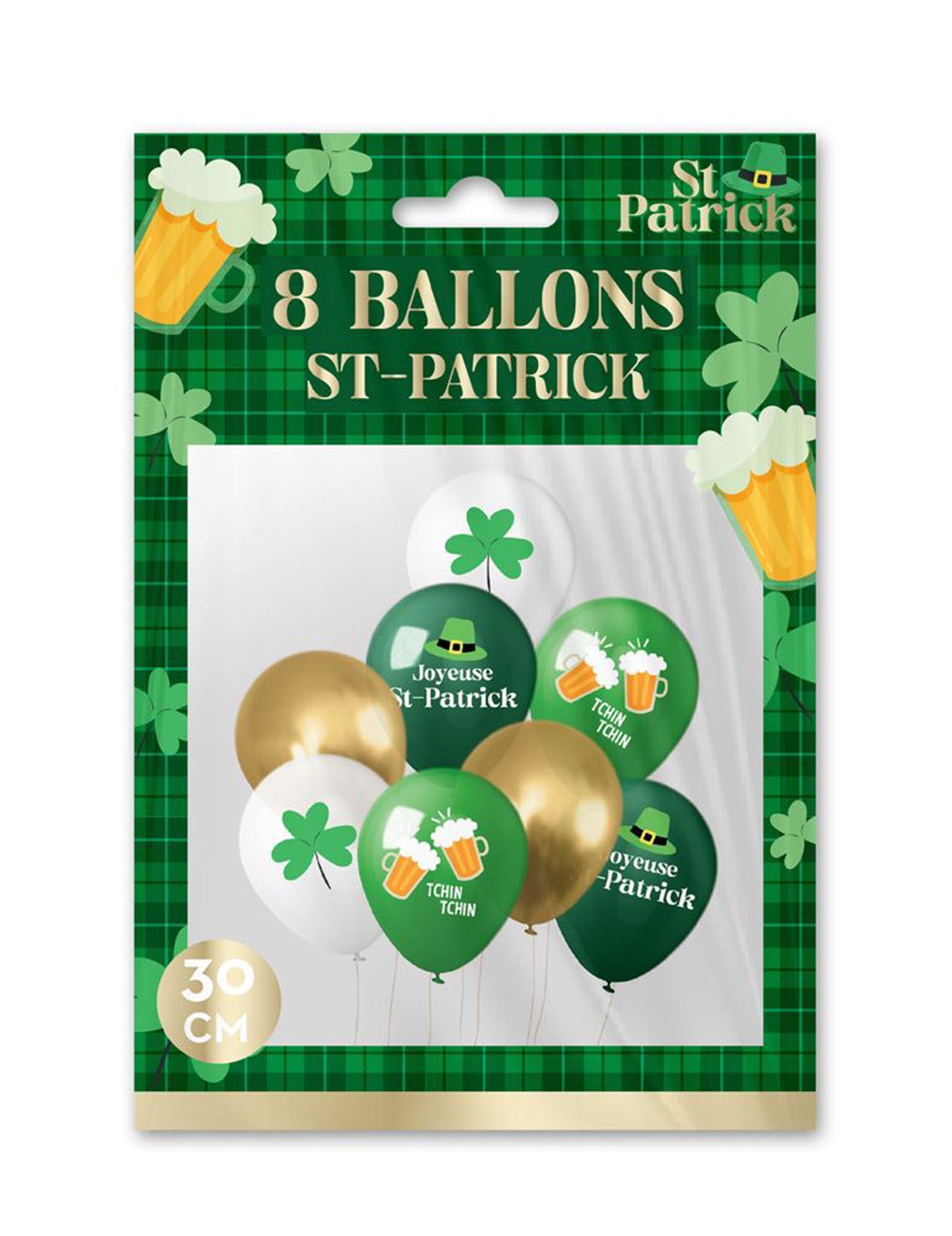 8 tiskanih balona Trides and Beers Saint Patrick